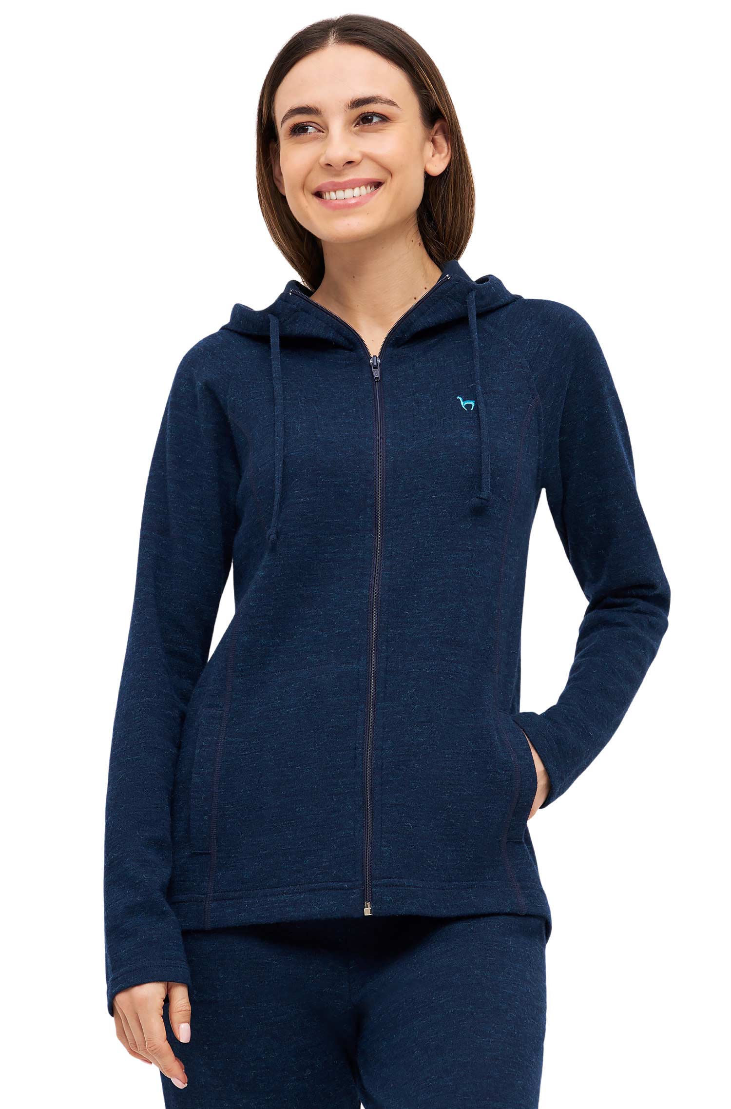 Alpaka Lounge-Hoody THERMO-navy
