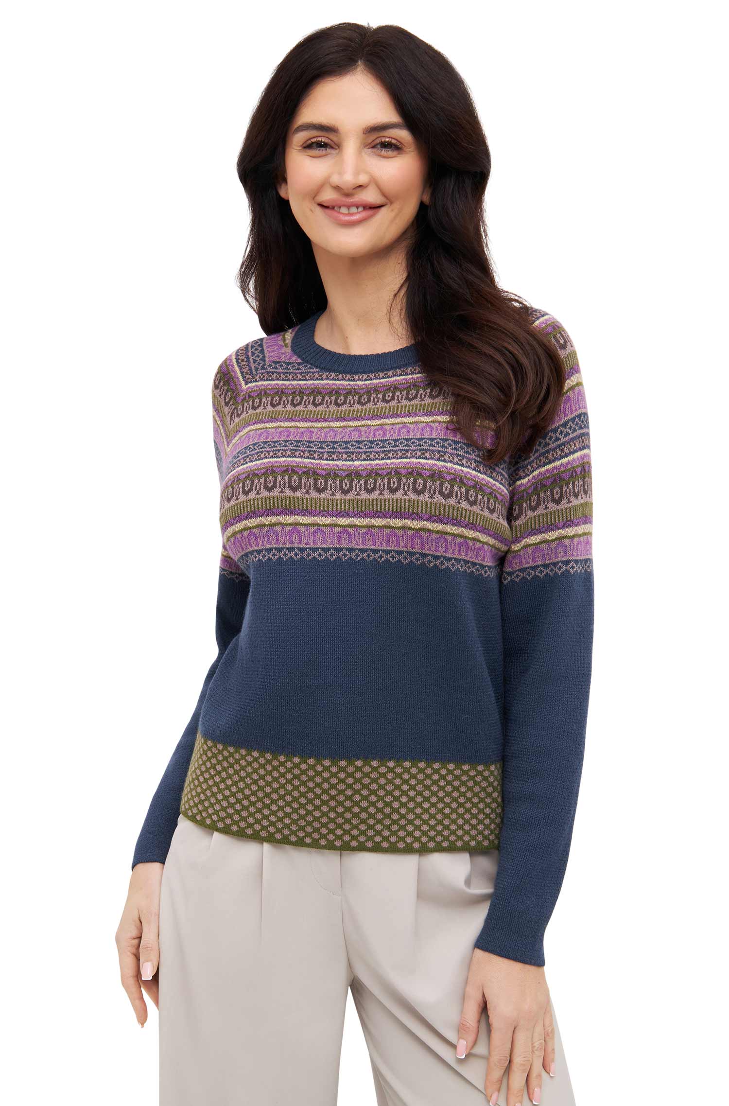 Alpaka Pullover COLORES ANDEN-royalblau
