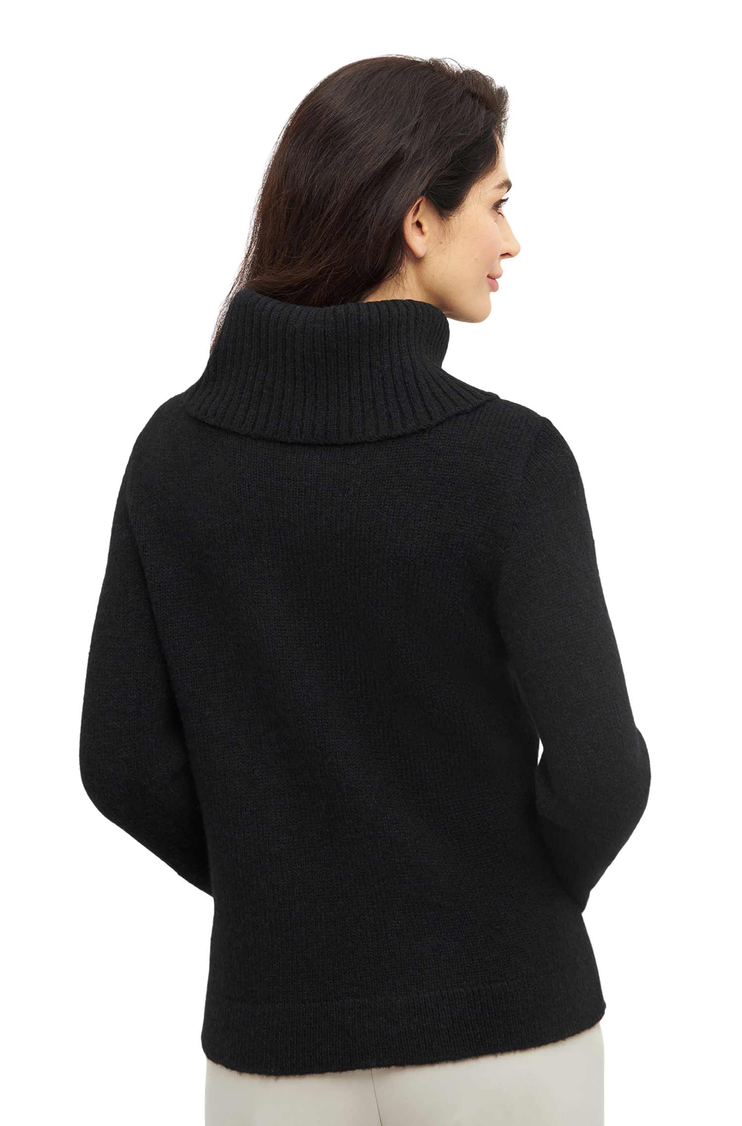 Alpaka Rollkragenpullover PACA-schwarz