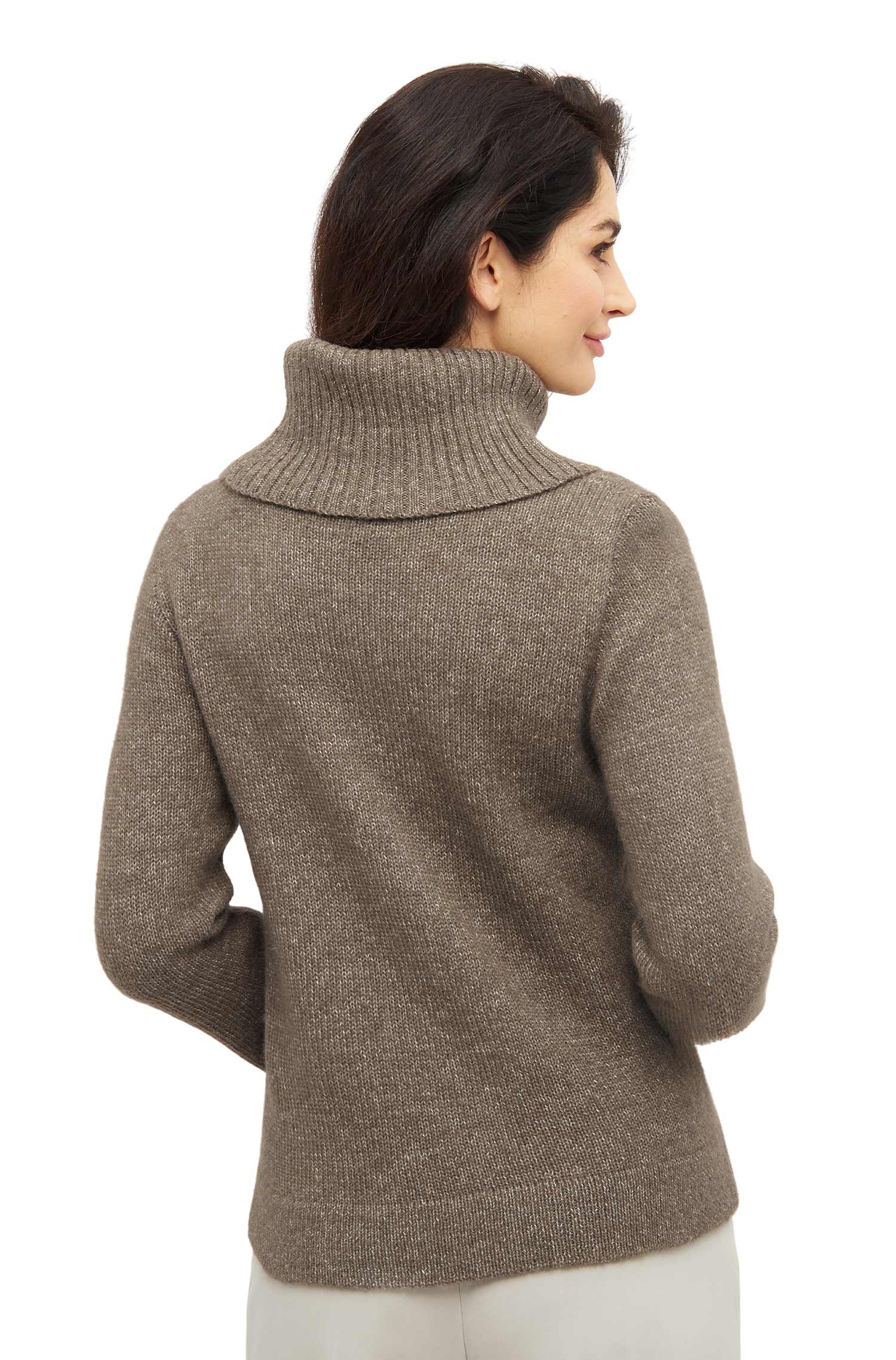 Alpaka Rollkragenpullover PACA-taupe