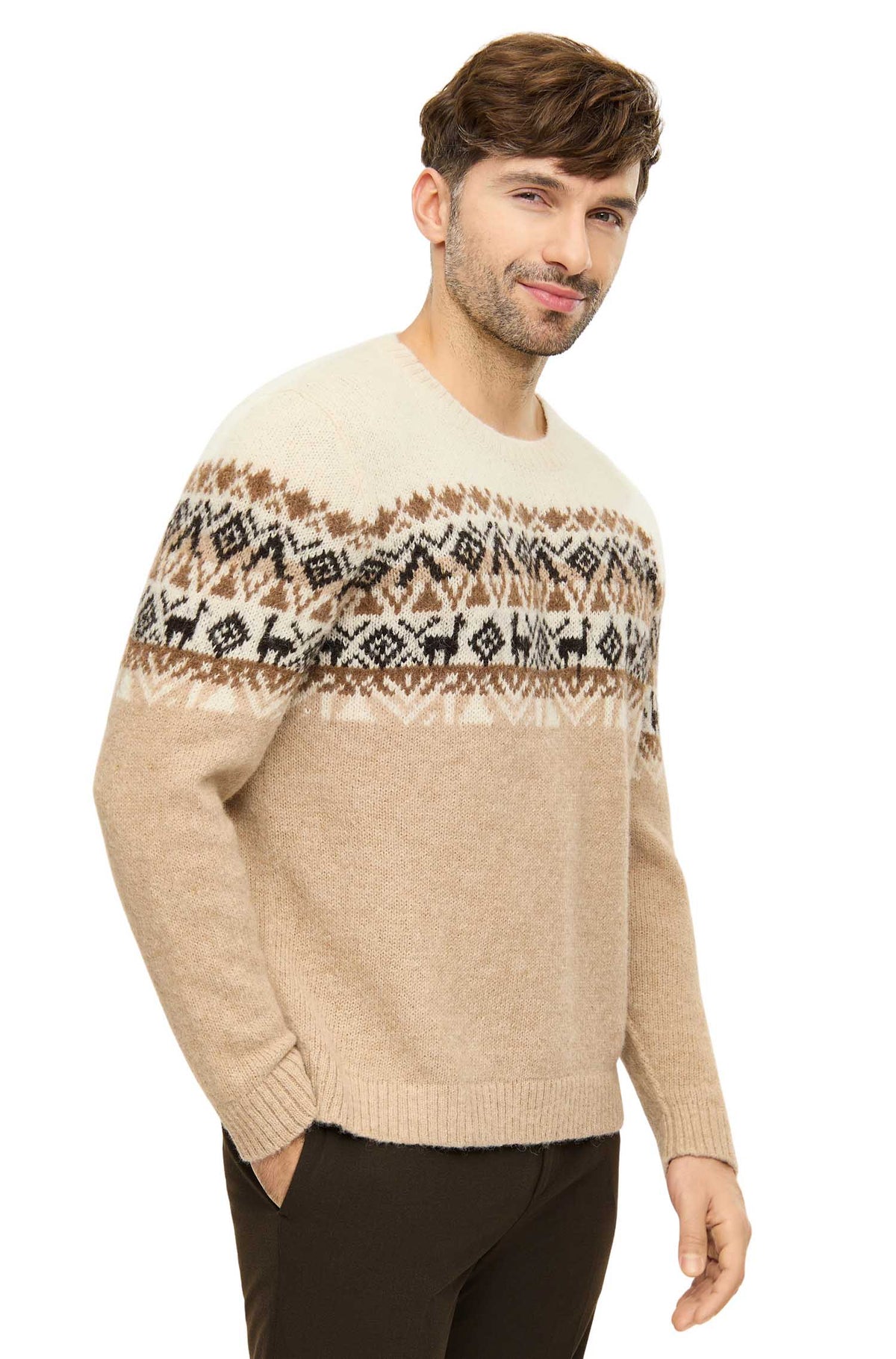 Alpaka Pullover GIORGIO-mandel