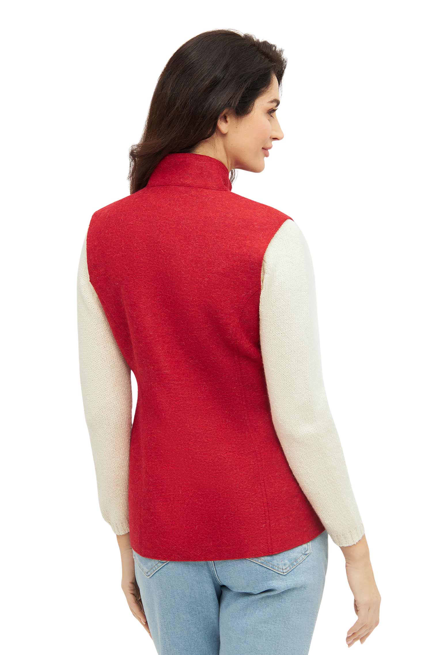Alpaka Walk-Weste AVELINA-rot
