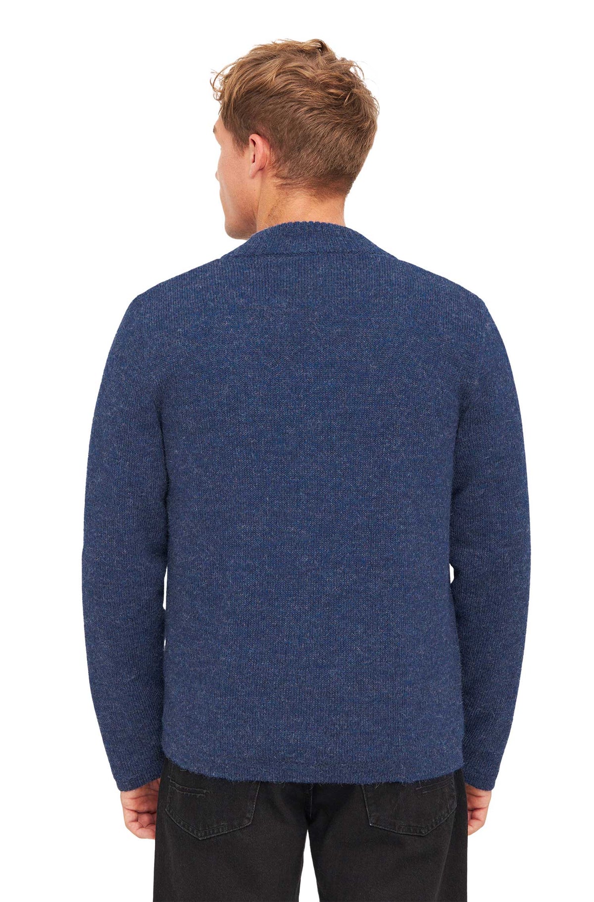 Alpaka Strickjacke BEAU-jeansblau