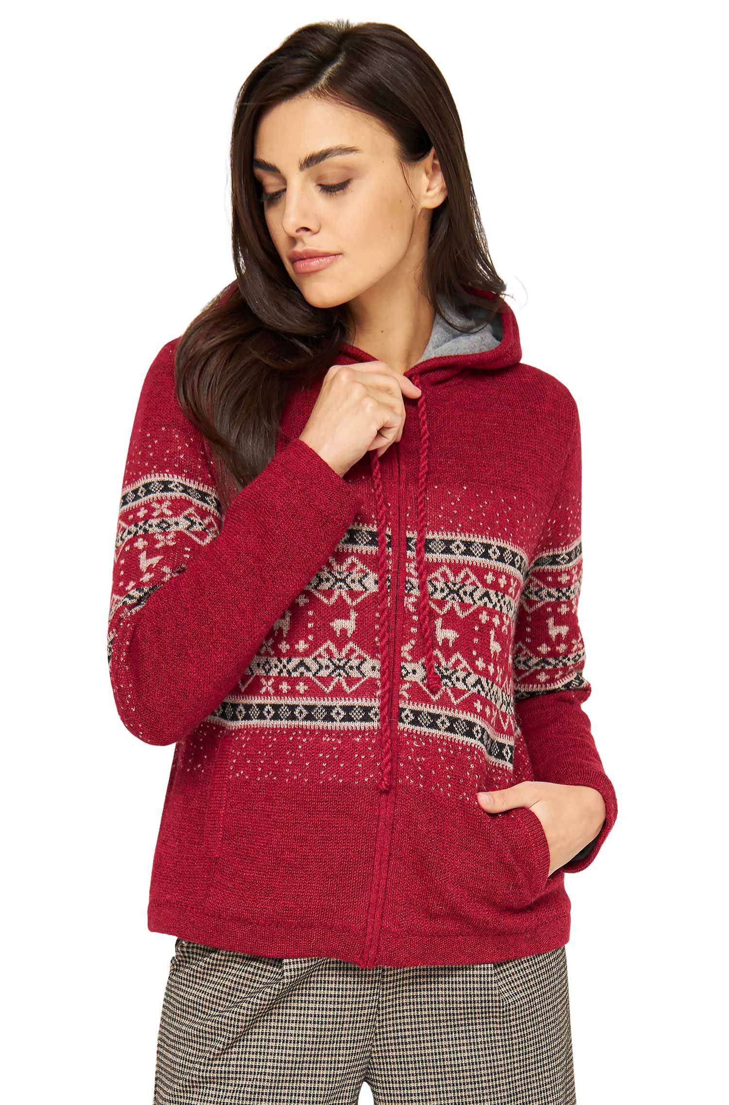 Alpaka Strickjacke NEVADO | gefüttert-nevado