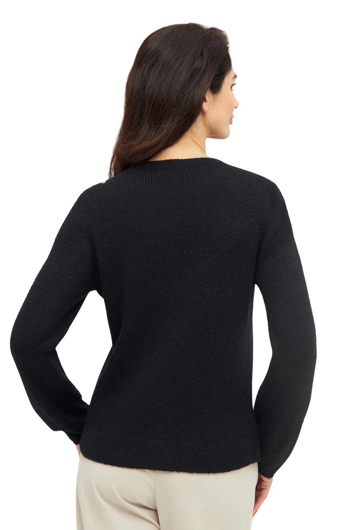 Alpaka Strickjacke PACA-schwarz
