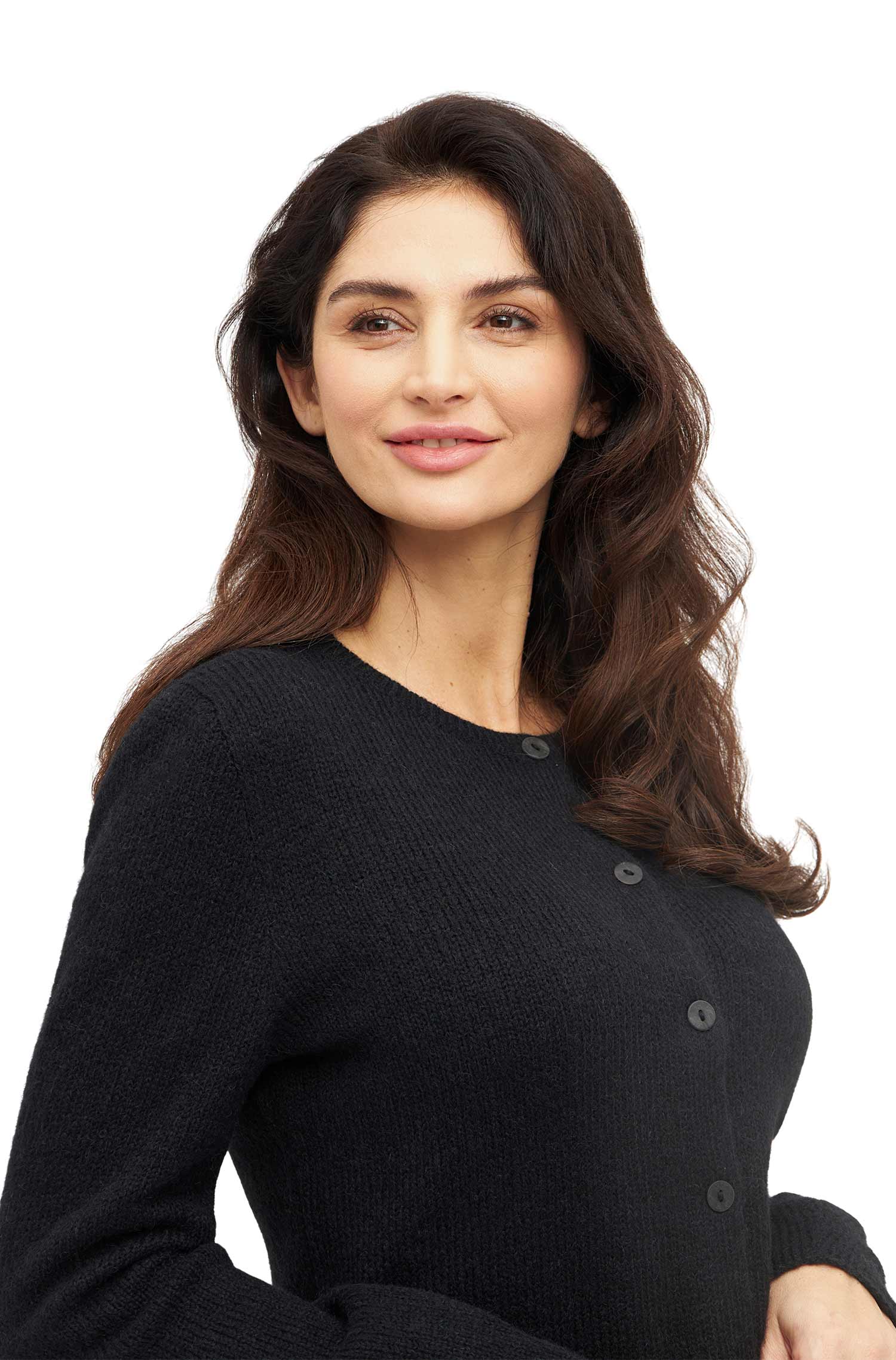 Alpaka Strickjacke PACA-schwarz