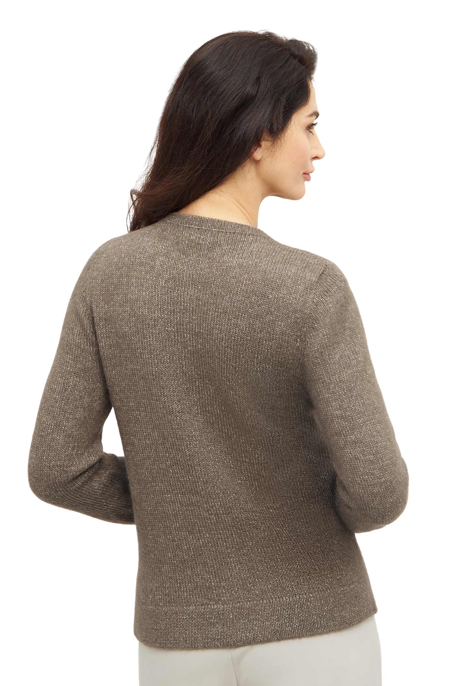 Alpaka Strickjacke PACA-taupe