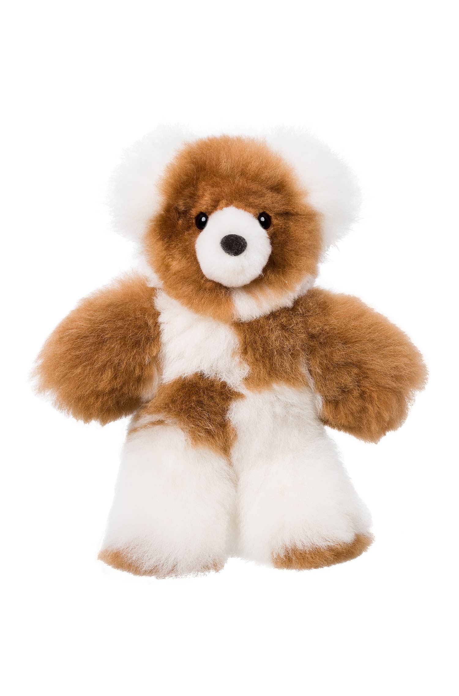 Alpaka Stofftier TEDDY 22cm-braun/weiss