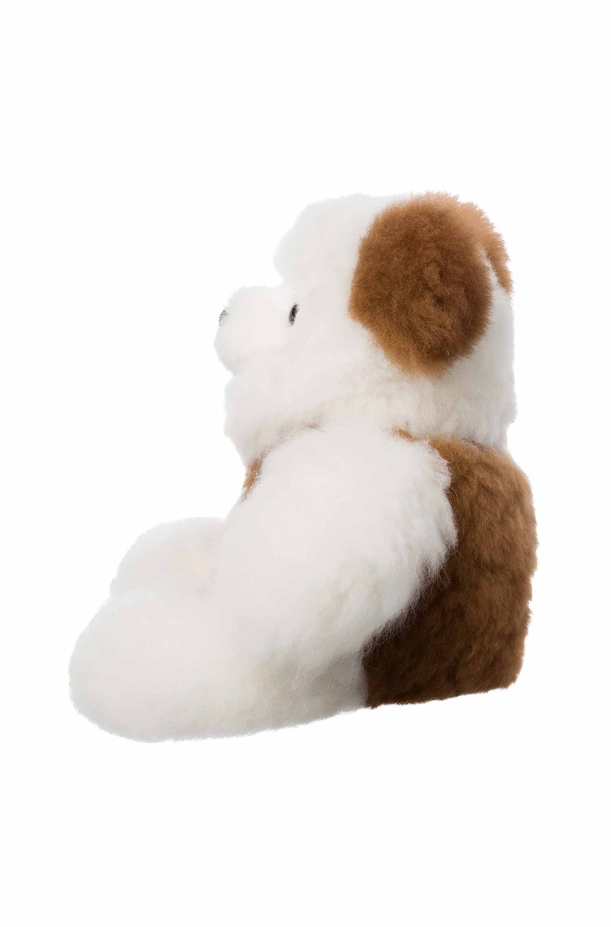 Alpaka Felltier TEDDY 30cm-braun/weiss