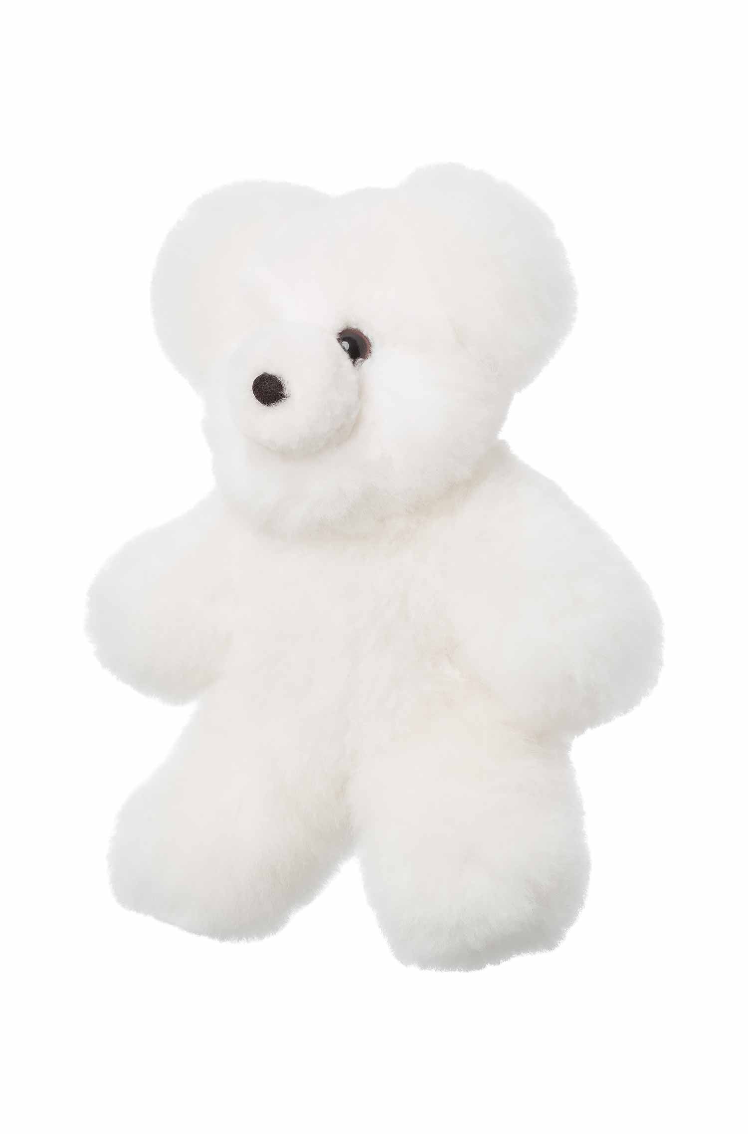 Alpaka Felltier TEDDY 30cm-weiss