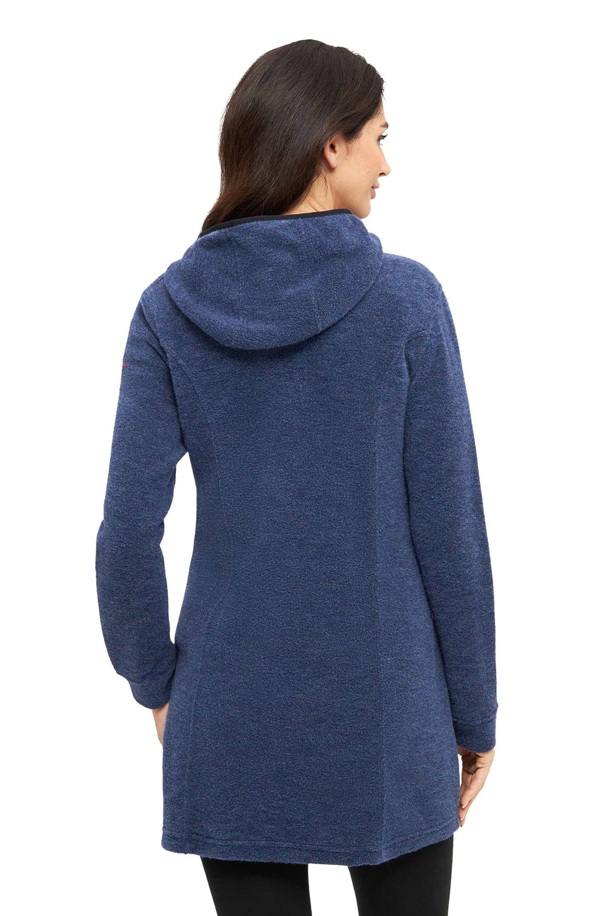 Alpaka Kapuzenmantel APU FLEECE-saphirblau