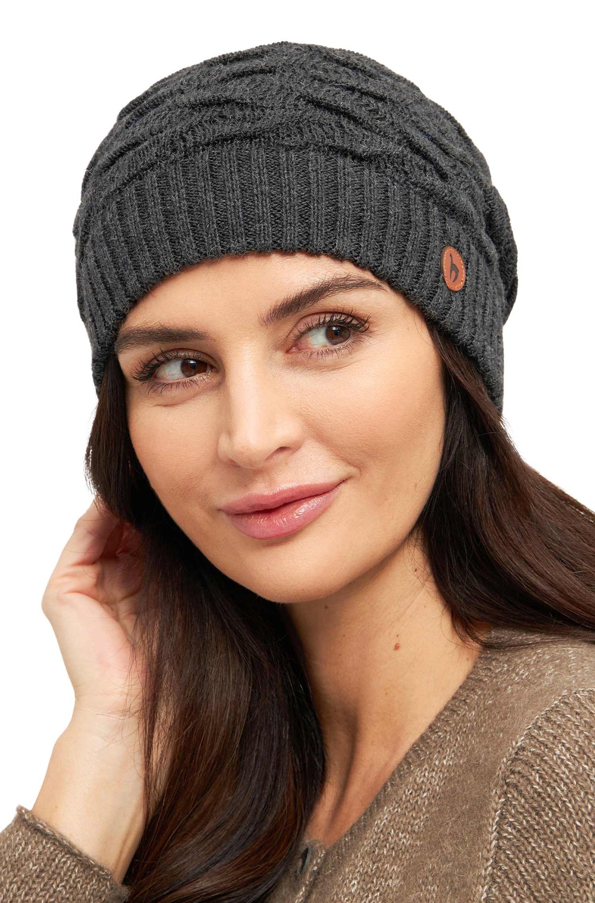 Alpaka Beret BIESEN-anthrazit