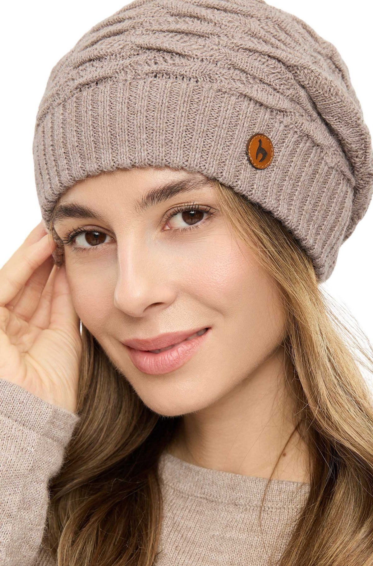 Alpaka Beret BIESEN-sand