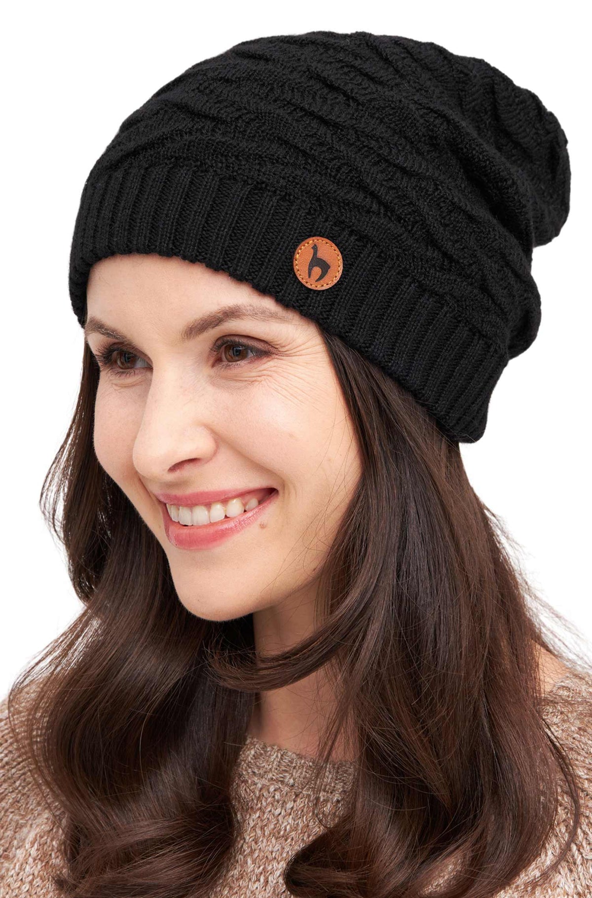 Alpaka Beret BIESEN-schwarz