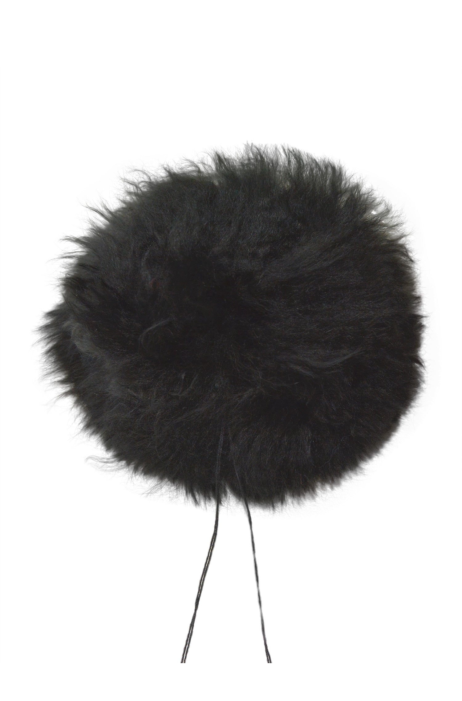 Alpaka Fellbommel-schwarz