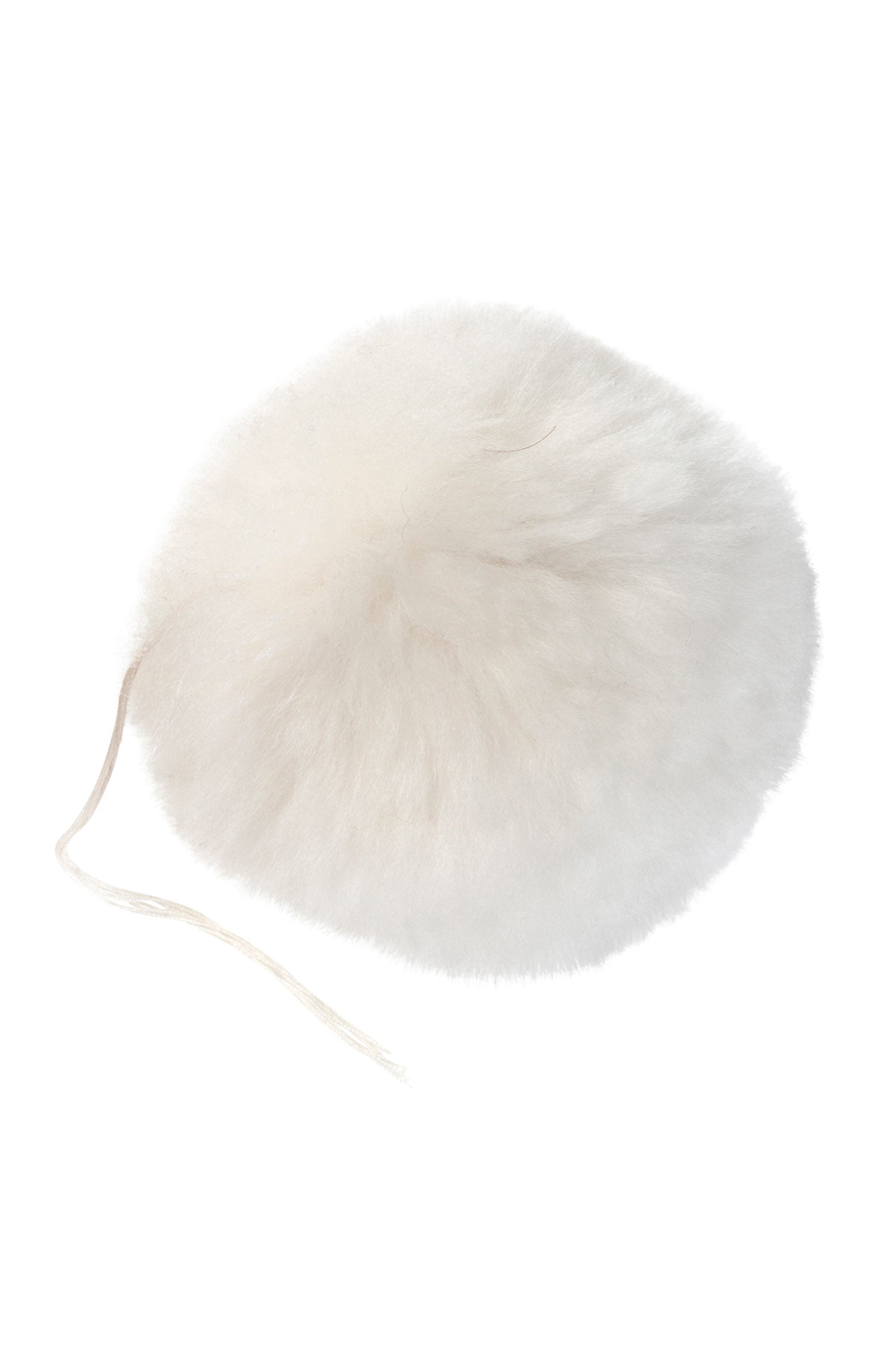 Alpaka Fellbommel-weiss