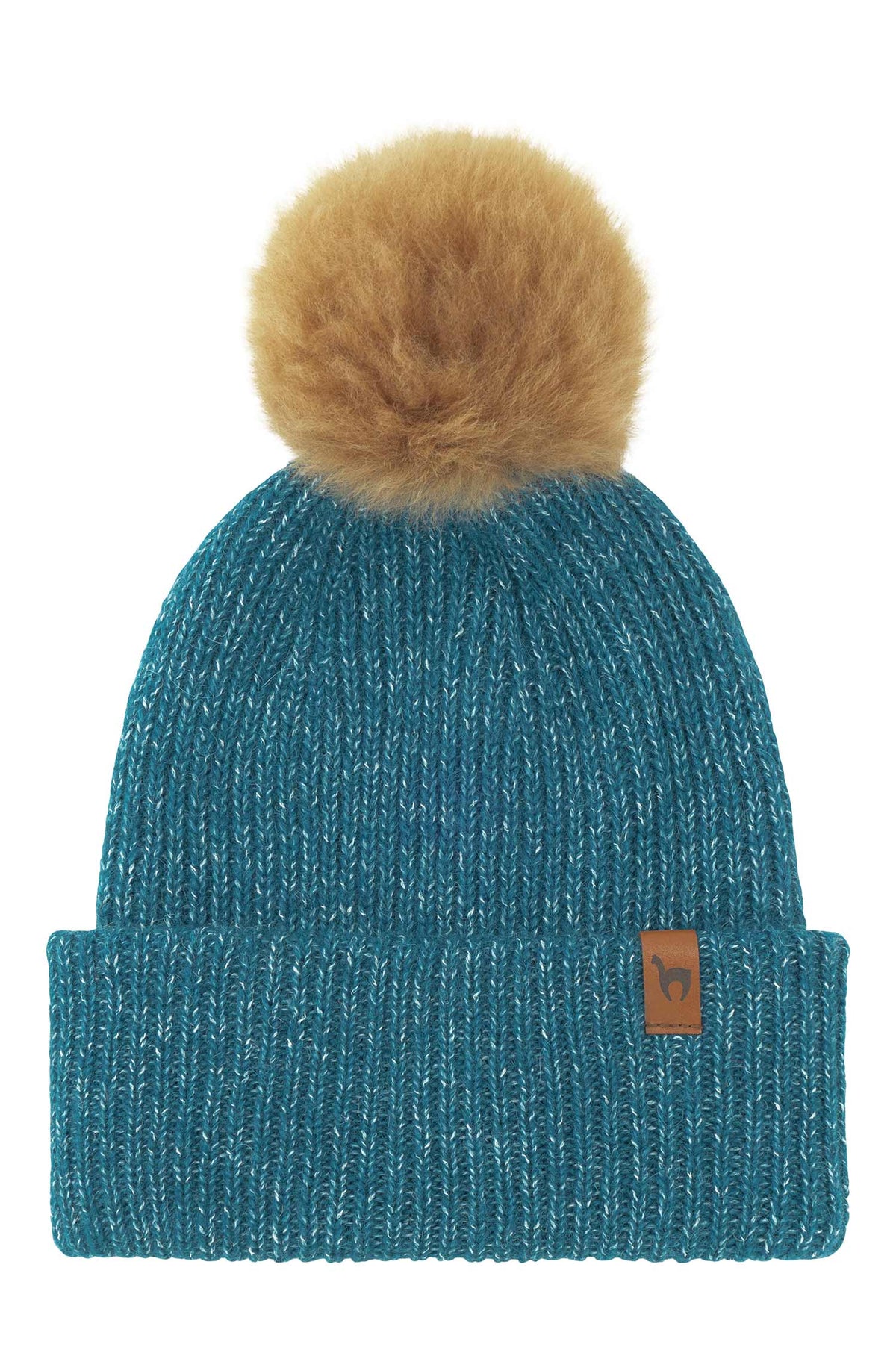 Alpaka Mütze PACA mit Bommel-ultramarin
