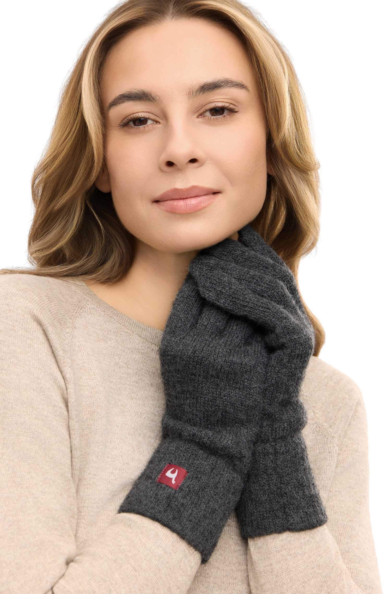 Alpaka Handschuhe UNI-anthrazit