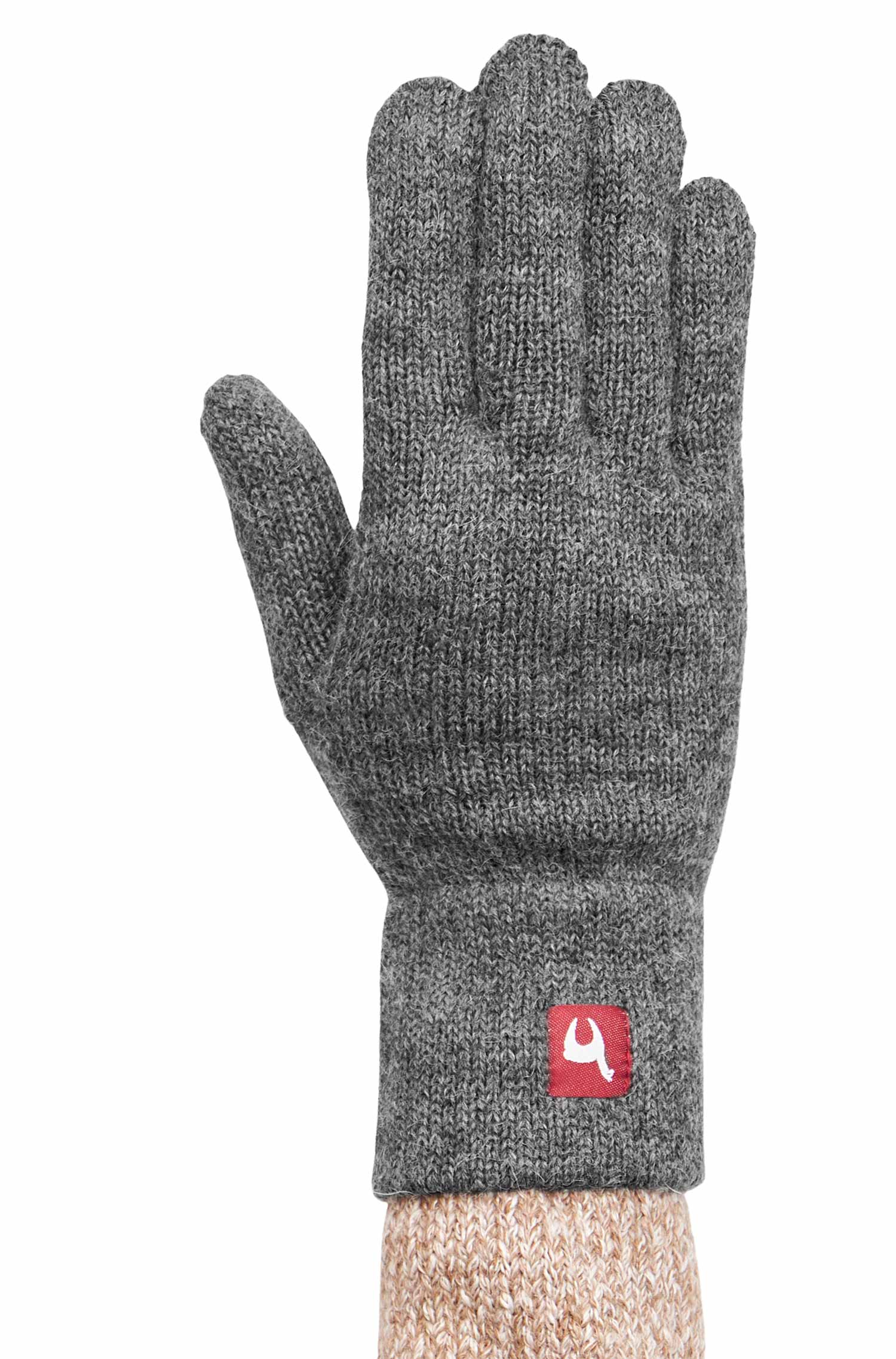 Alpaka Handschuhe UNI-grau