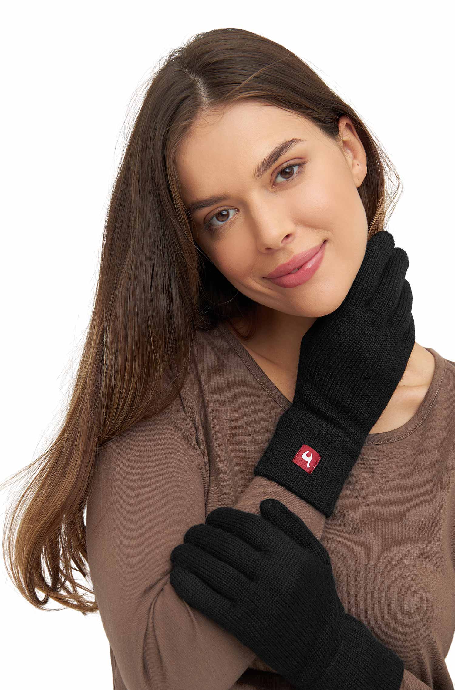 Alpaka Handschuhe UNI-schwarz