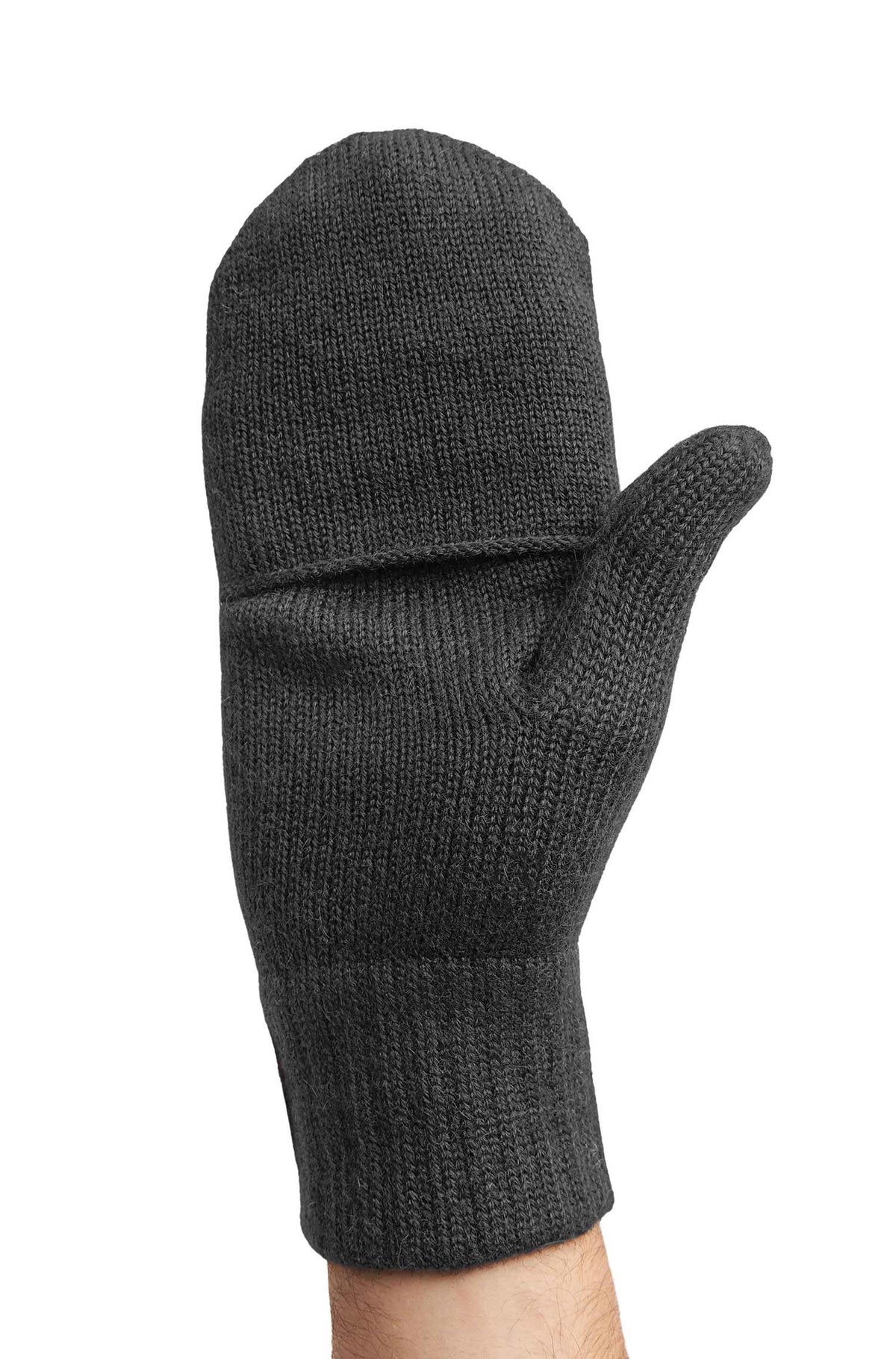 Alpaka Känguru Handschuhe UNI-schwarz