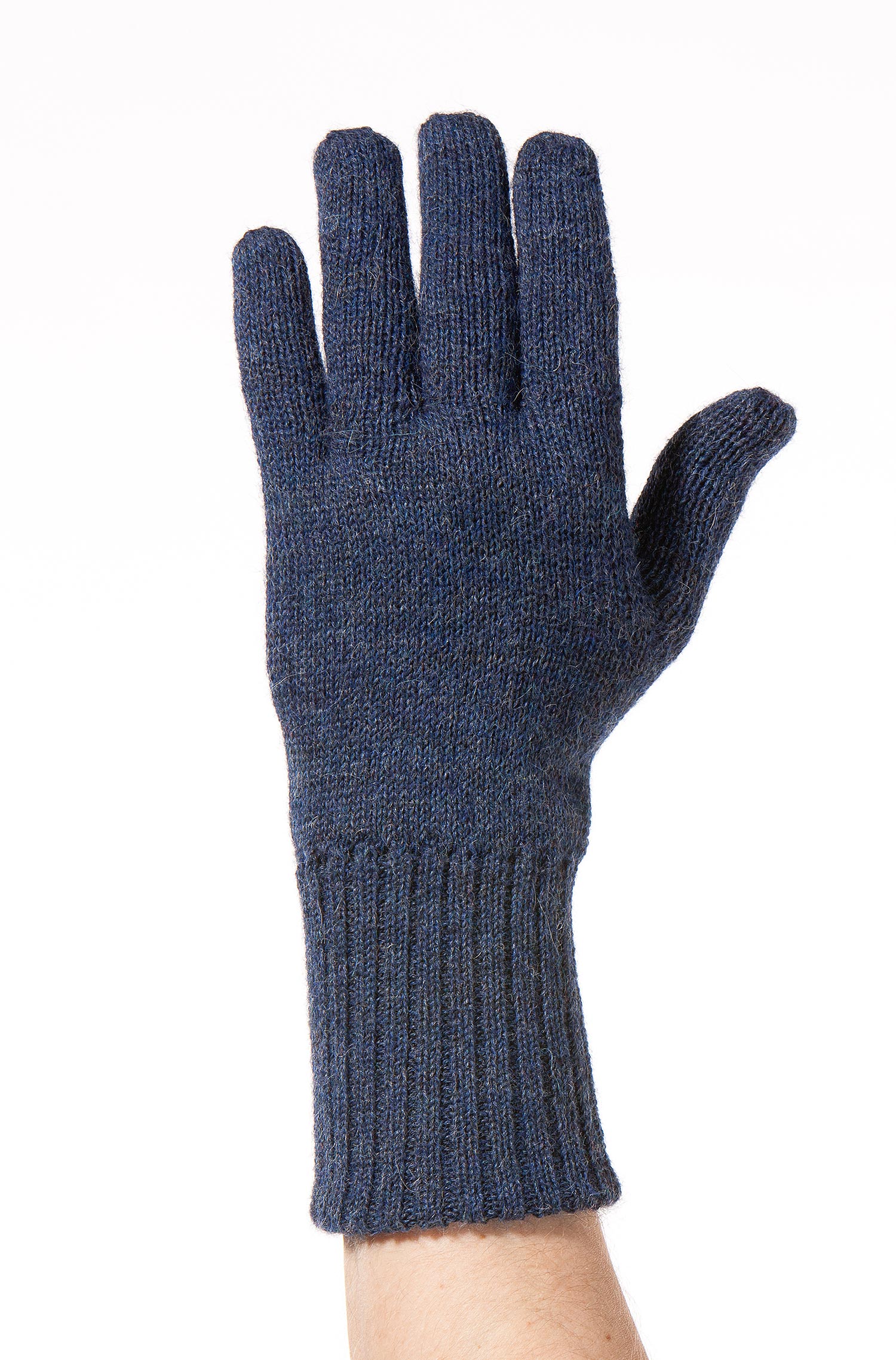 Alpaka Wendehandschuhe WENDBAR-blau/grau