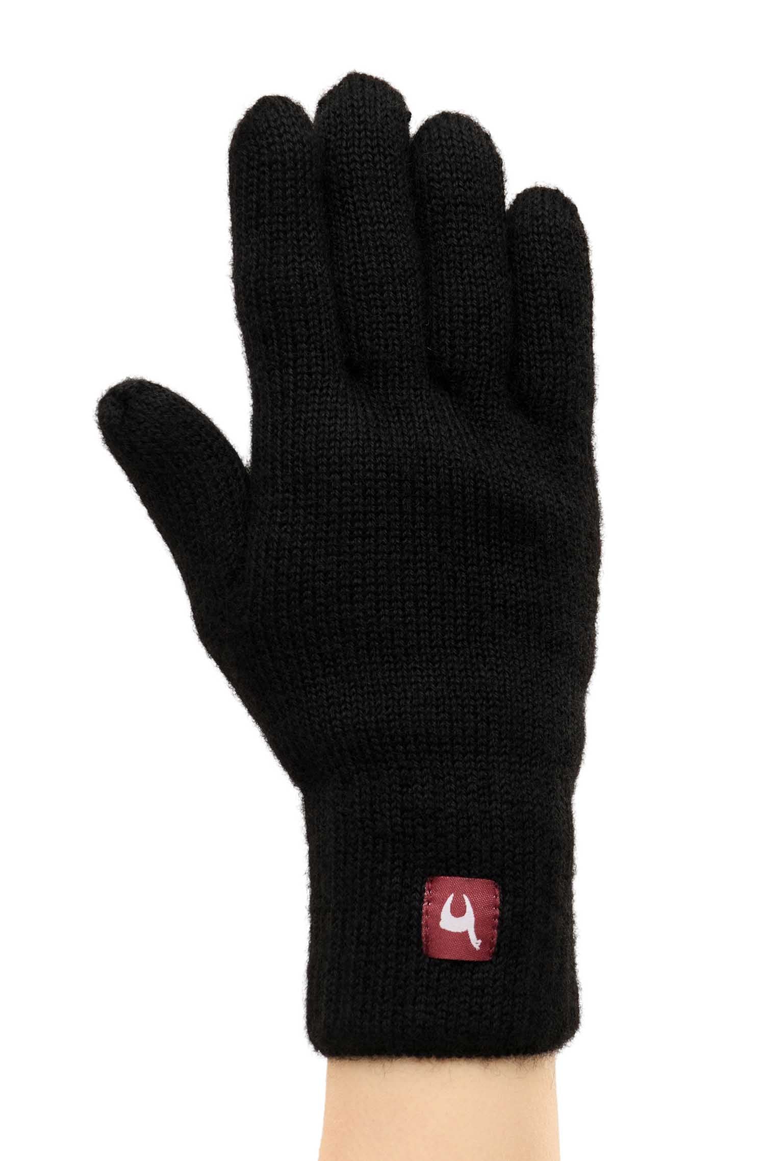 Alpaka Wendehandschuhe WENDBAR-schwarz/grau