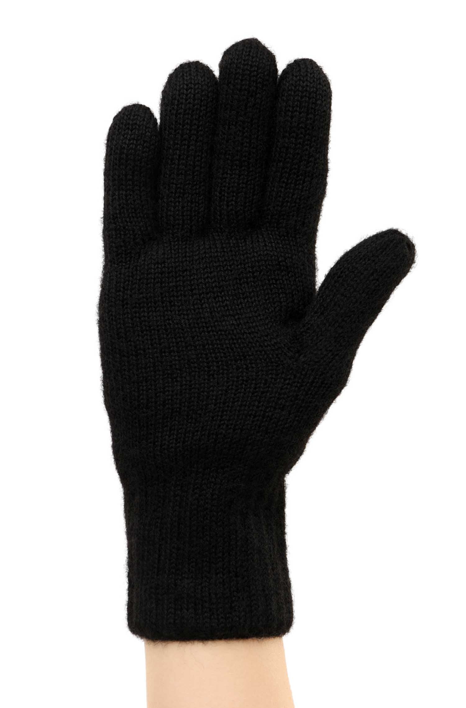 Alpaka Wendehandschuhe WENDBAR-schwarz/grau
