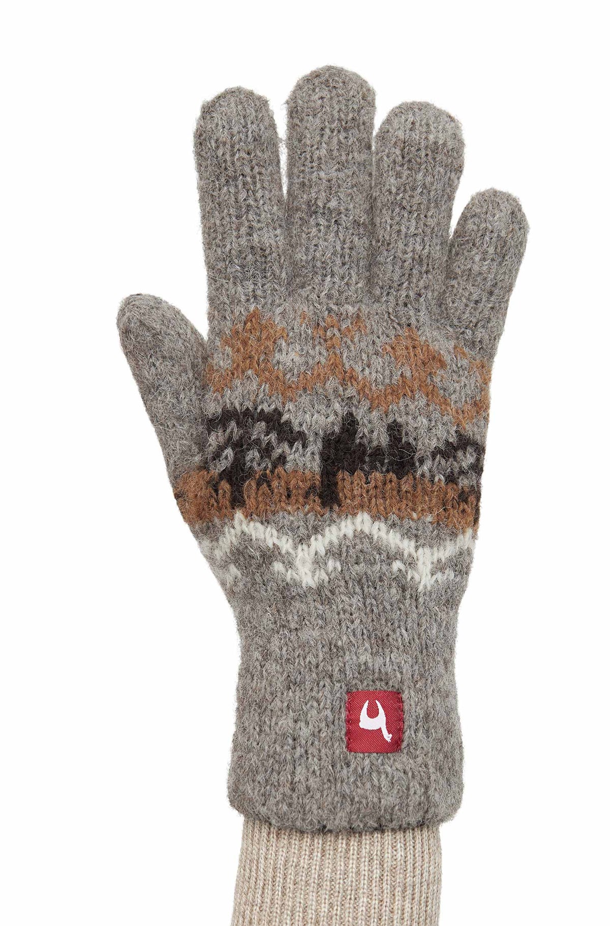 Alpaka Wendehandschuhe NATURA-dunkelbraun