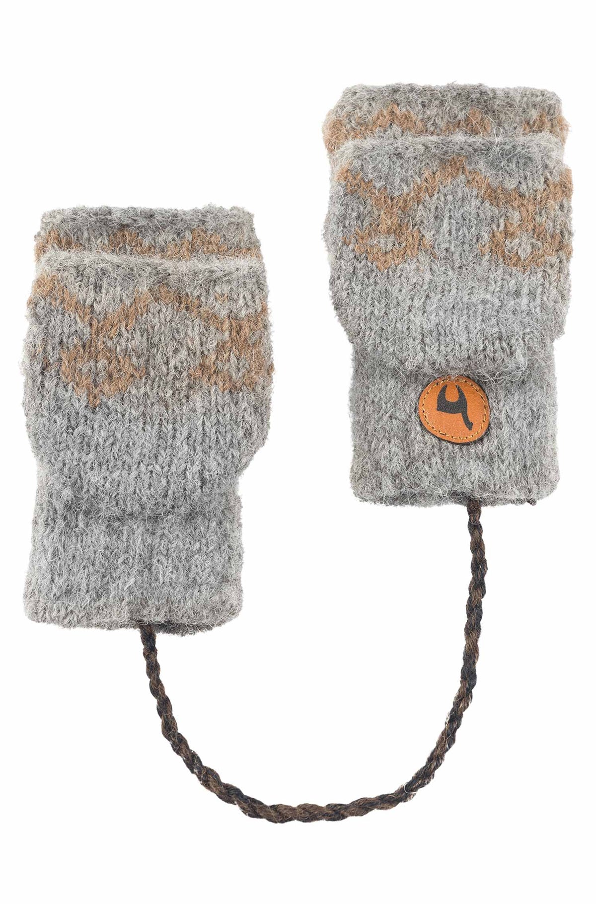 Alpaka Känguru Handschuhe NATURA-anthrazit