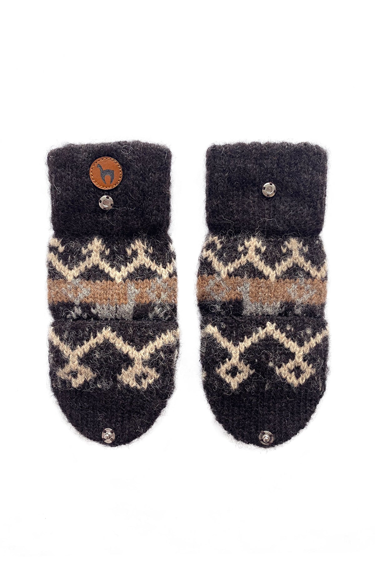 Kinder Känguru Handschuhe NATURA-dunkelbraun