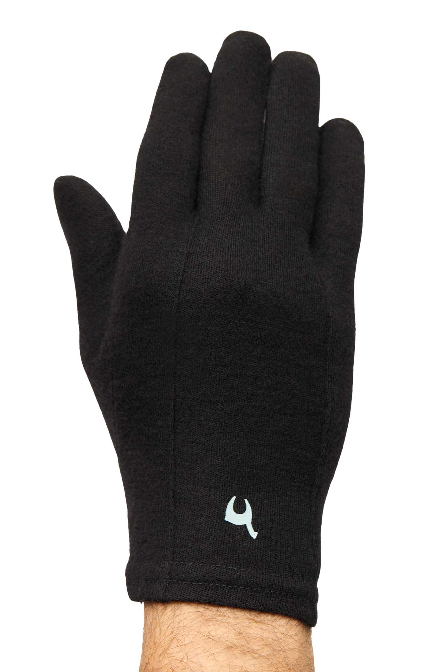 Alpaka Fingerhandschuh THERMO LAYER-schwarz