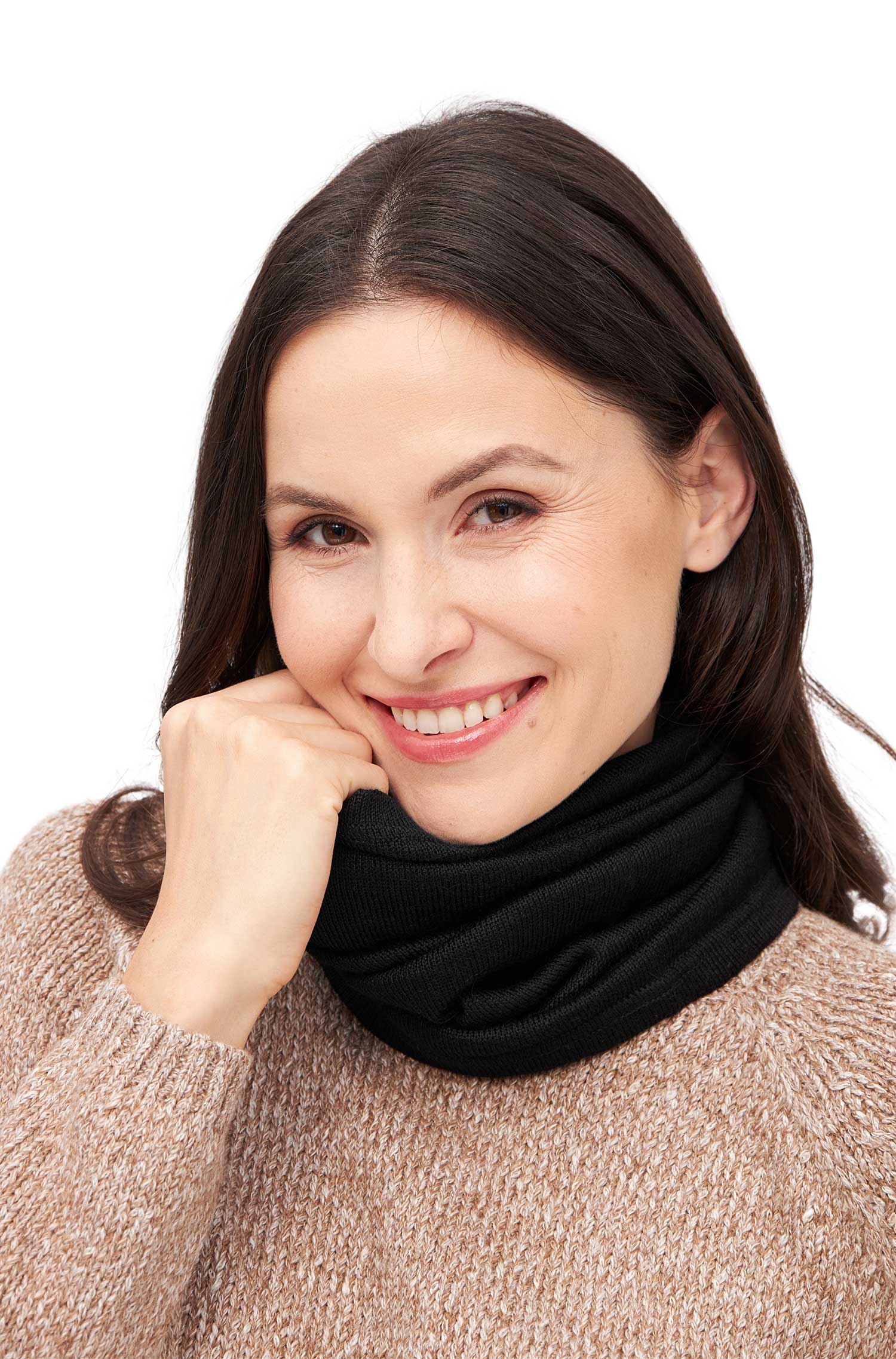 Alpaka Loopschal BERG-schwarz