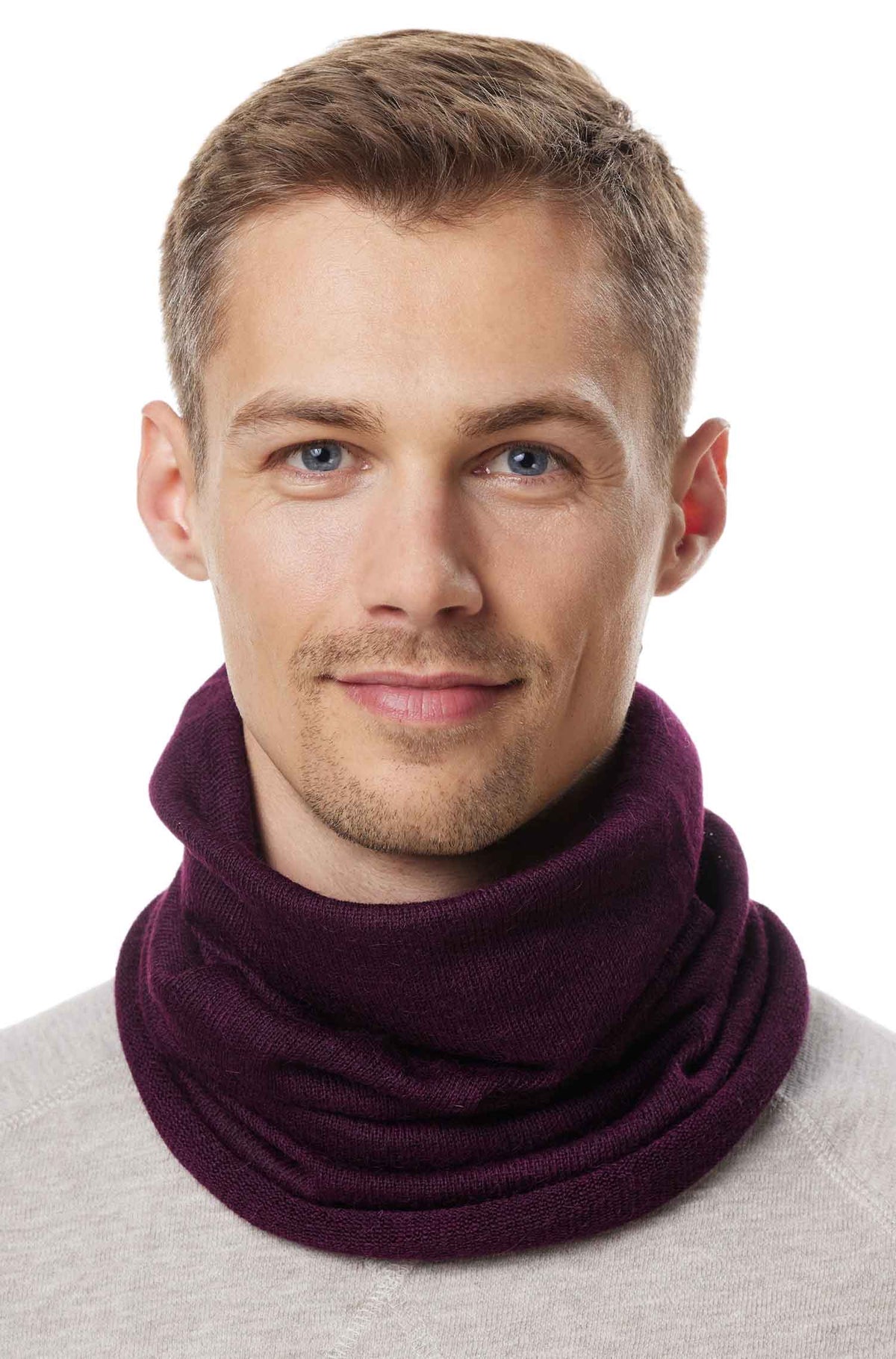 Alpaka Loopschal BERG-violett