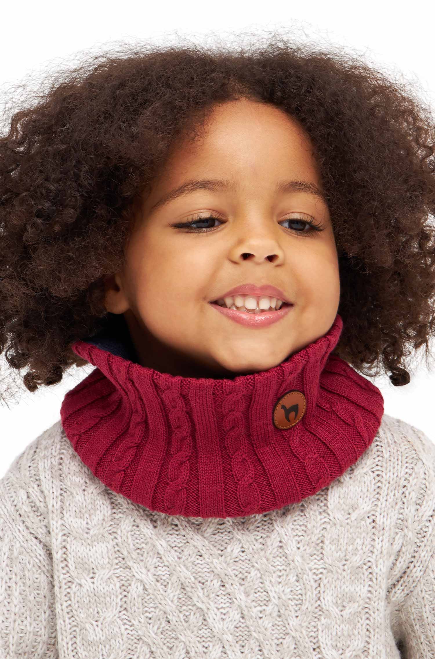 Alpaka Loopschal ELISUAVE-rot/blau