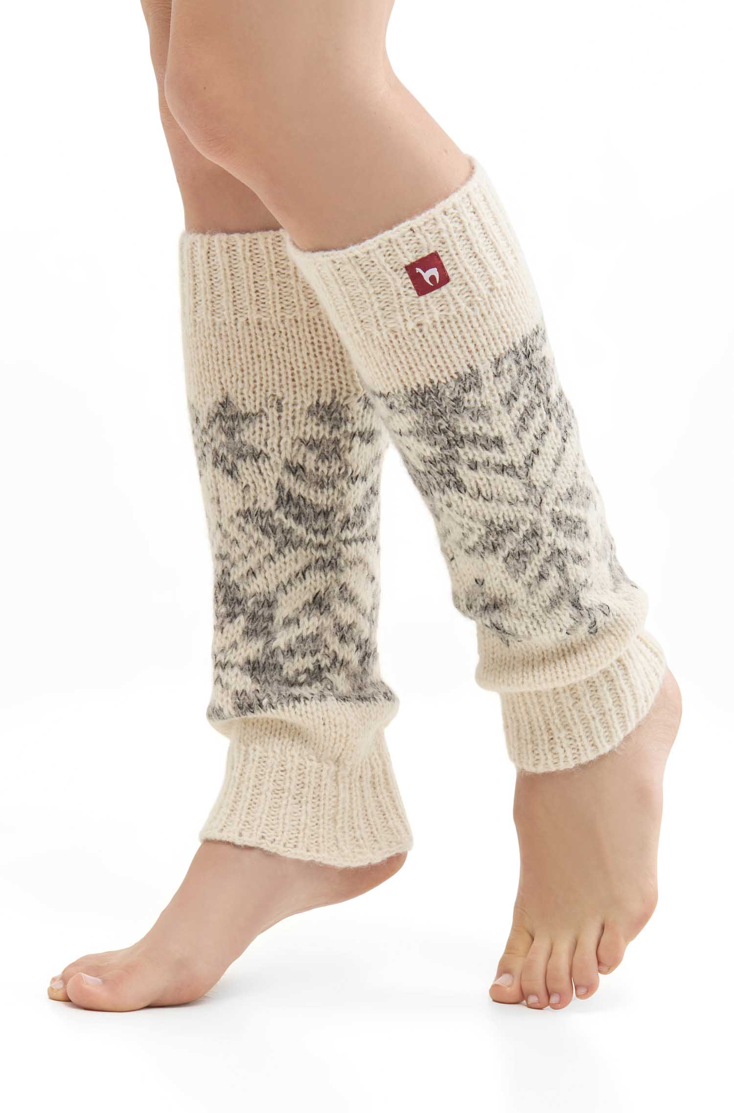 Alpaka Beinstulpen NATURA-weiss