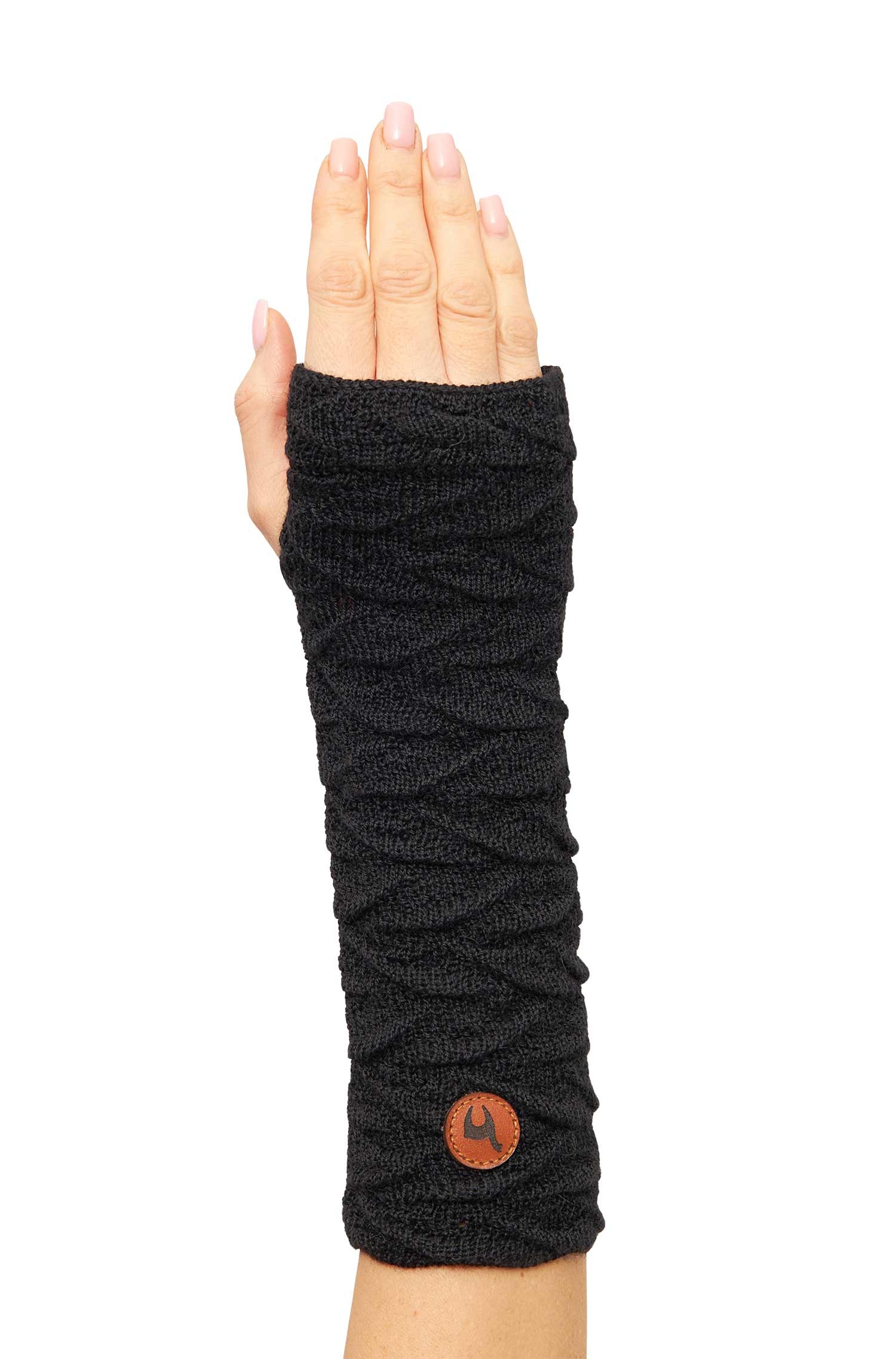 Alpaka Armstulpen BIESEN-schwarz