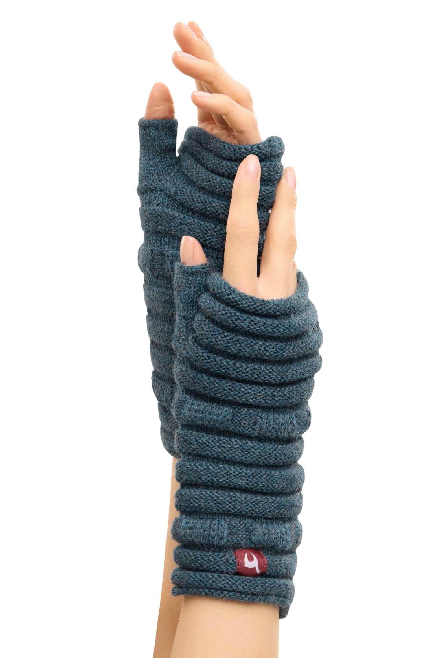 Alpaka Armstulpen ESPIGA-rauchblau