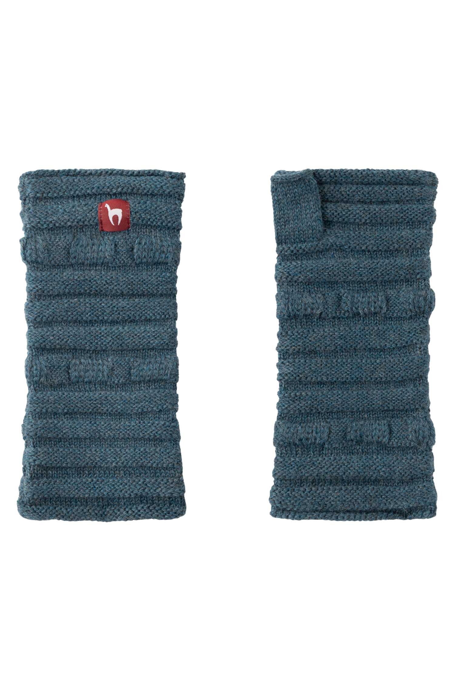 Alpaka Armstulpen ESPIGA-rauchblau