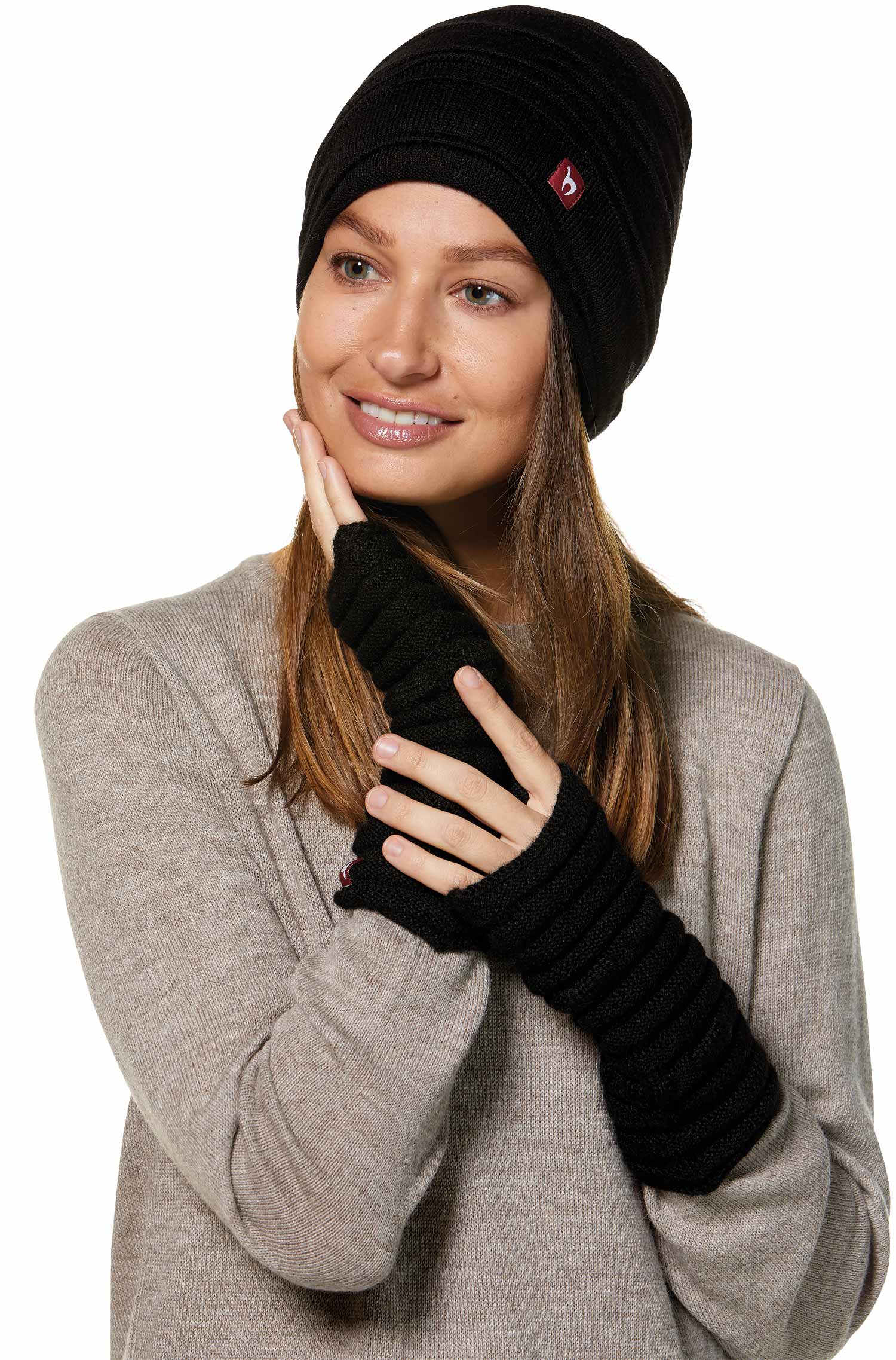 Alpaka Armstulpen ESPIGA-schwarz