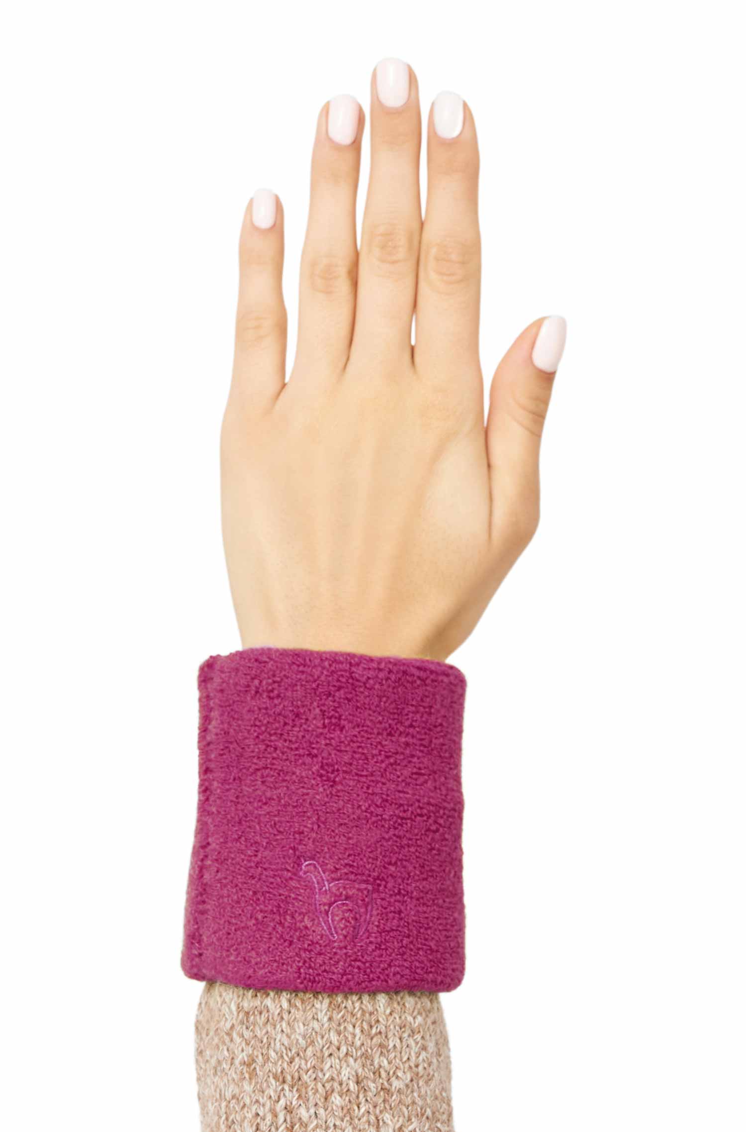 Alpaka Pulswärmer STRETCH-himbeere