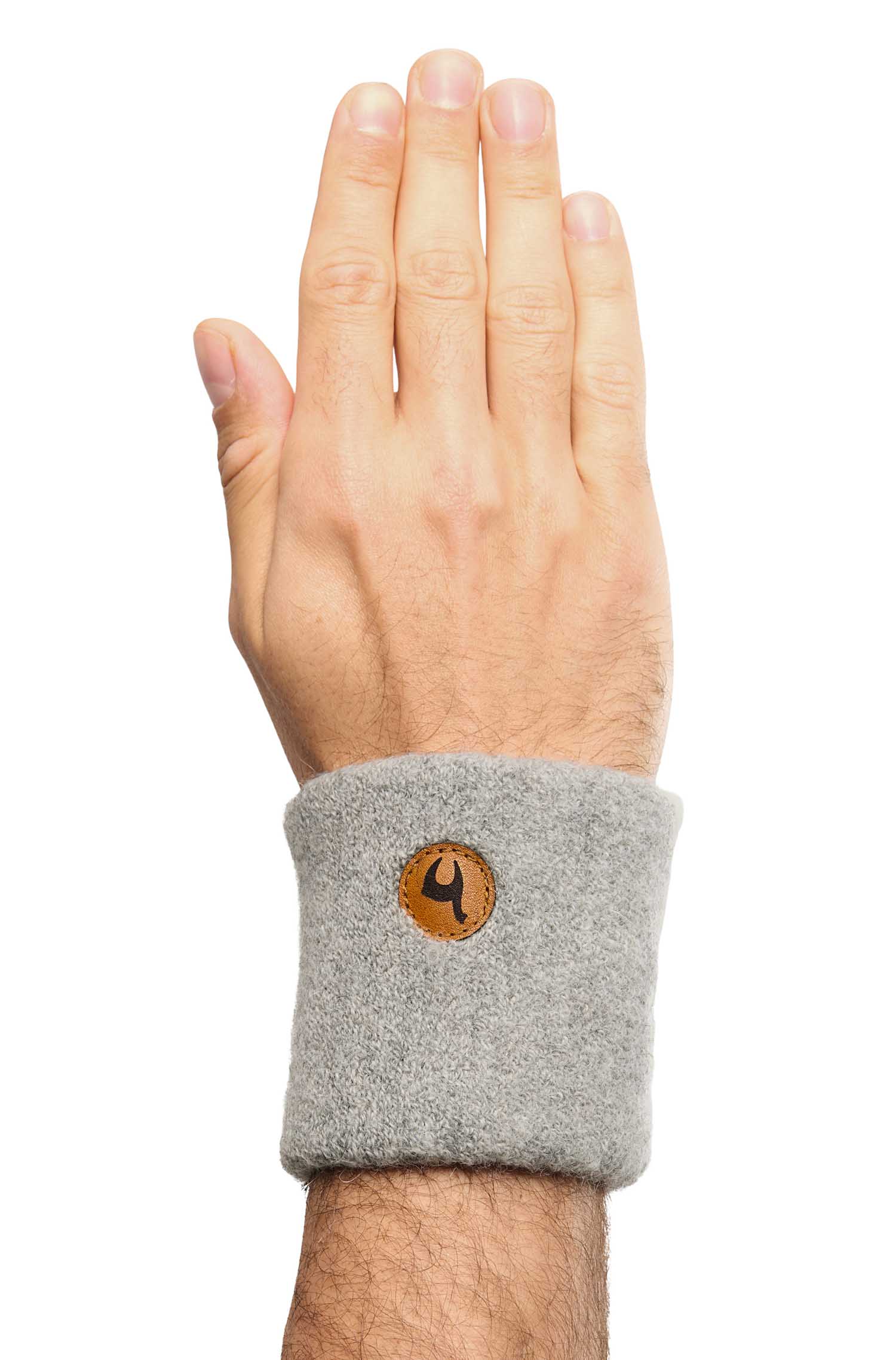 Alpaka Pulswärmer STRETCH-silbergrau