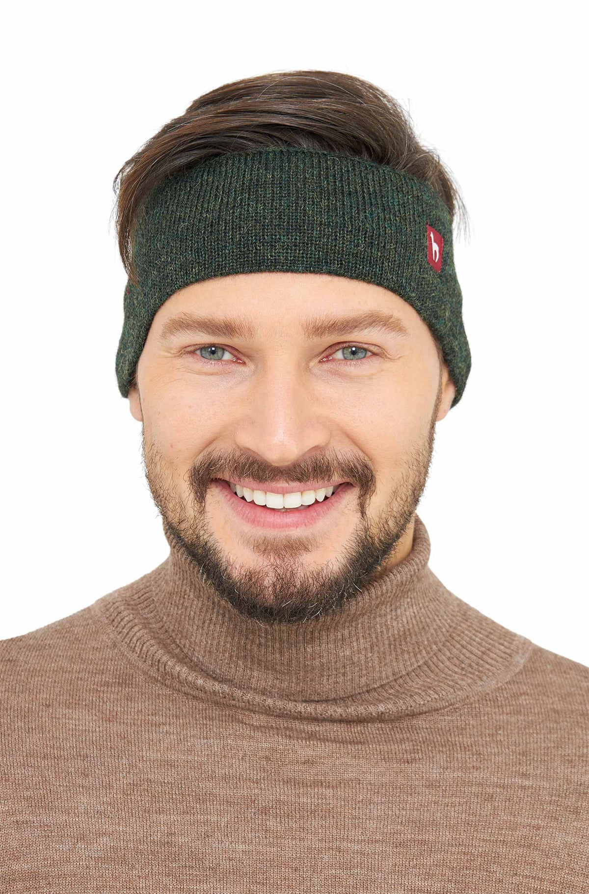 Alpaka Stirnband UNI-tannengrün