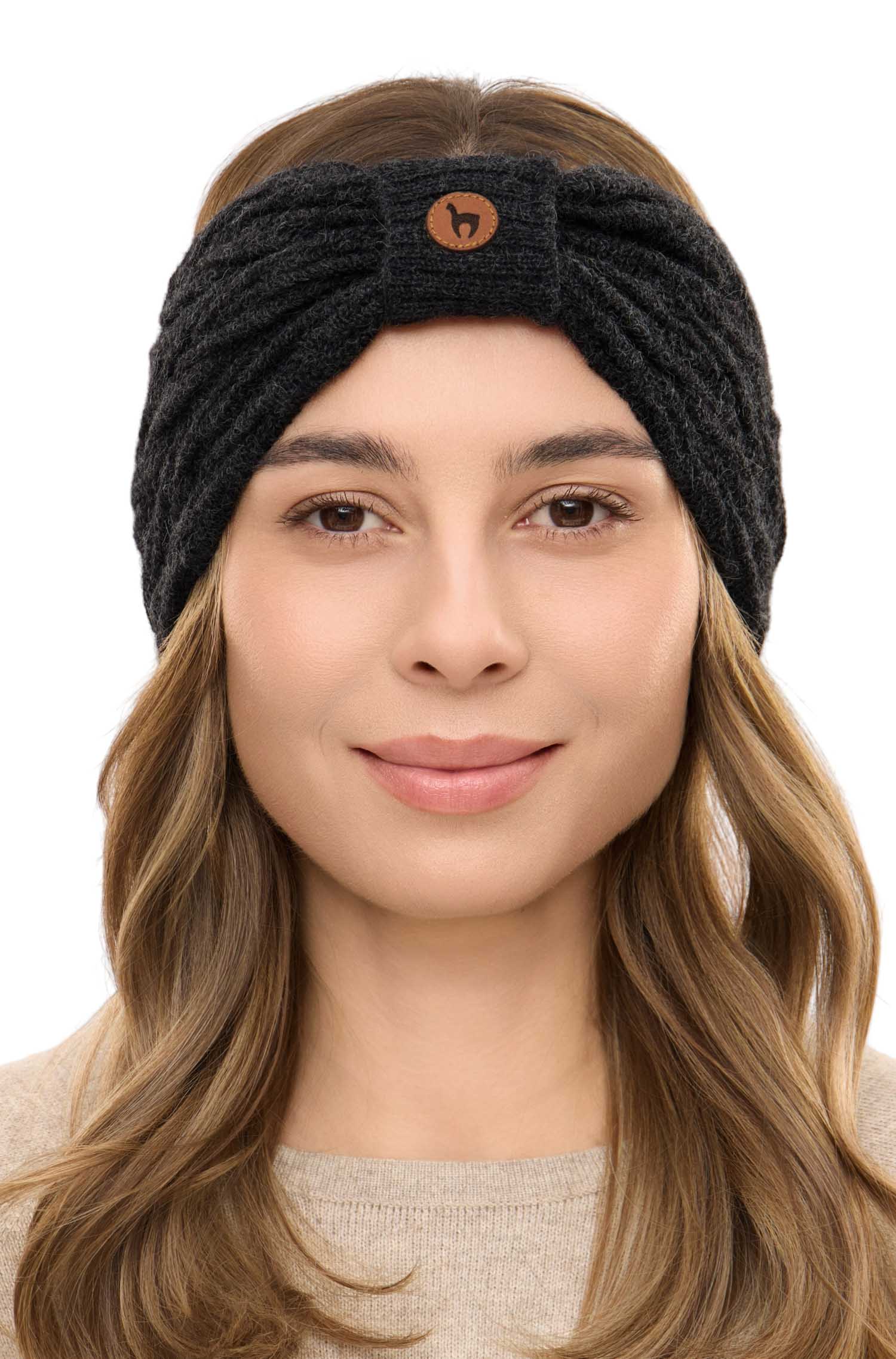 Alpaka Stirnband BIESEN-anthrazit