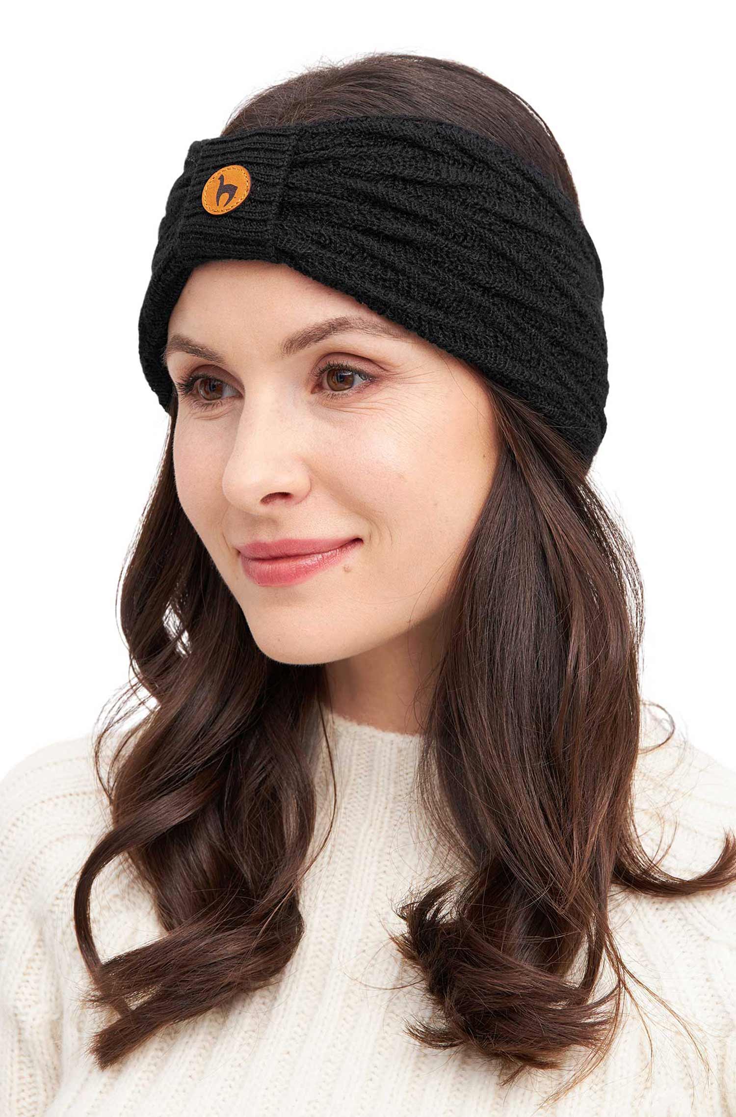 Alpaka Stirnband BIESEN-schwarz