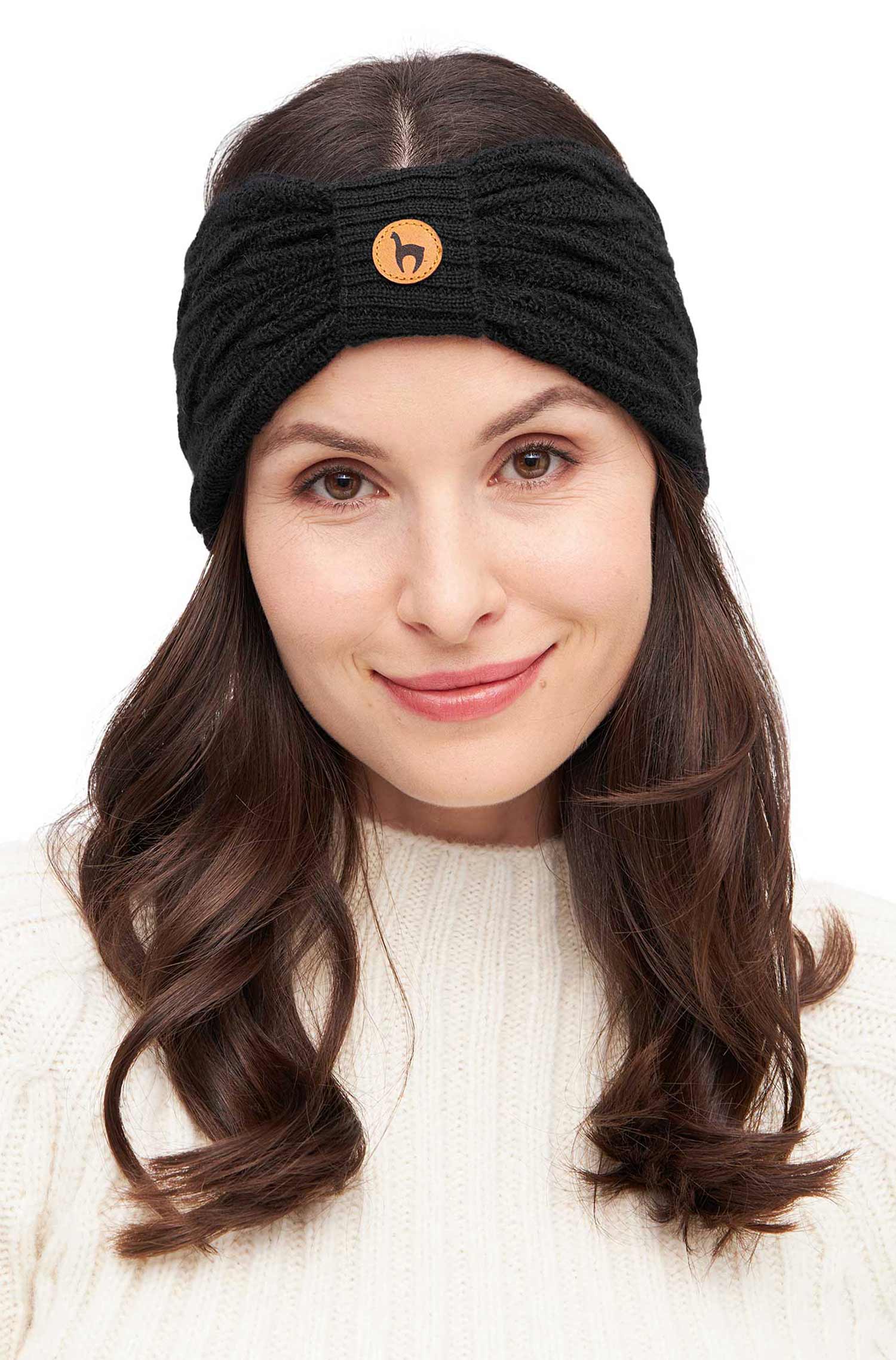 Alpaka Stirnband BIESEN-schwarz