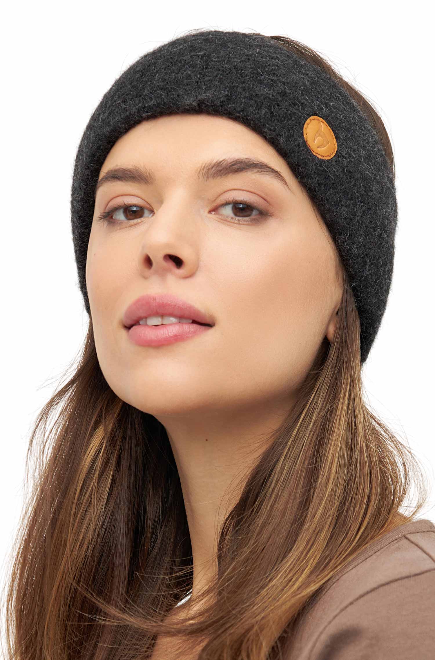 Alpaka Stirnband STRETCH Original-anthrazit