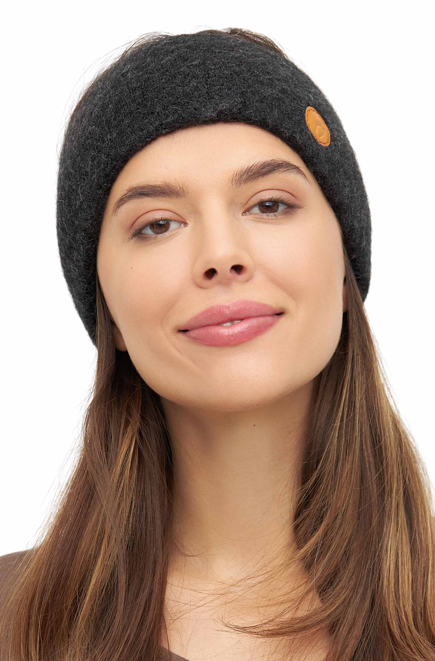 Alpaka Stirnband STRETCH Original-anthrazit