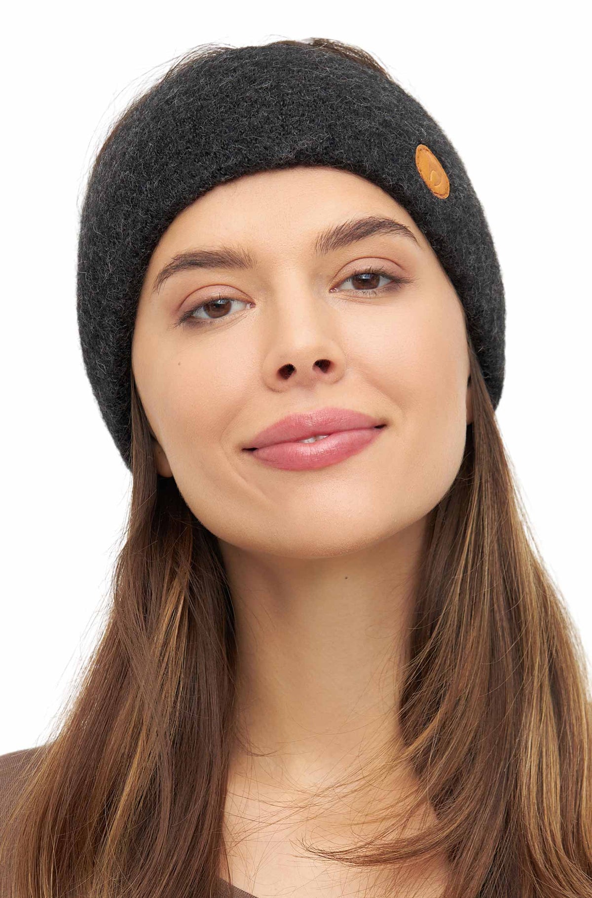 Alpaka Stirnband STRETCH Original-anthrazit