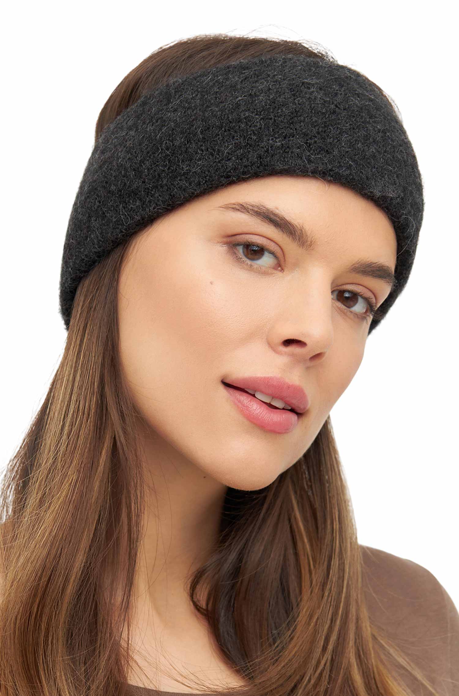 Alpaka Stirnband STRETCH Original-anthrazit